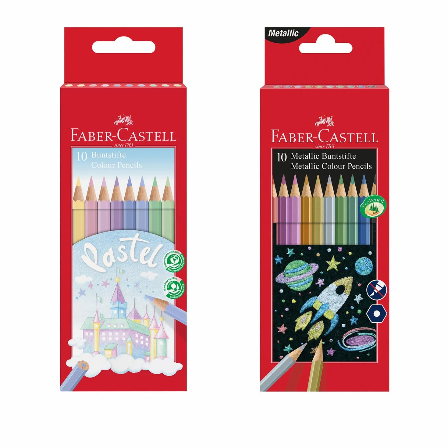 FABER-CASTELL Zestaw ołówków metalicznych i pastelowych 20 sztuk