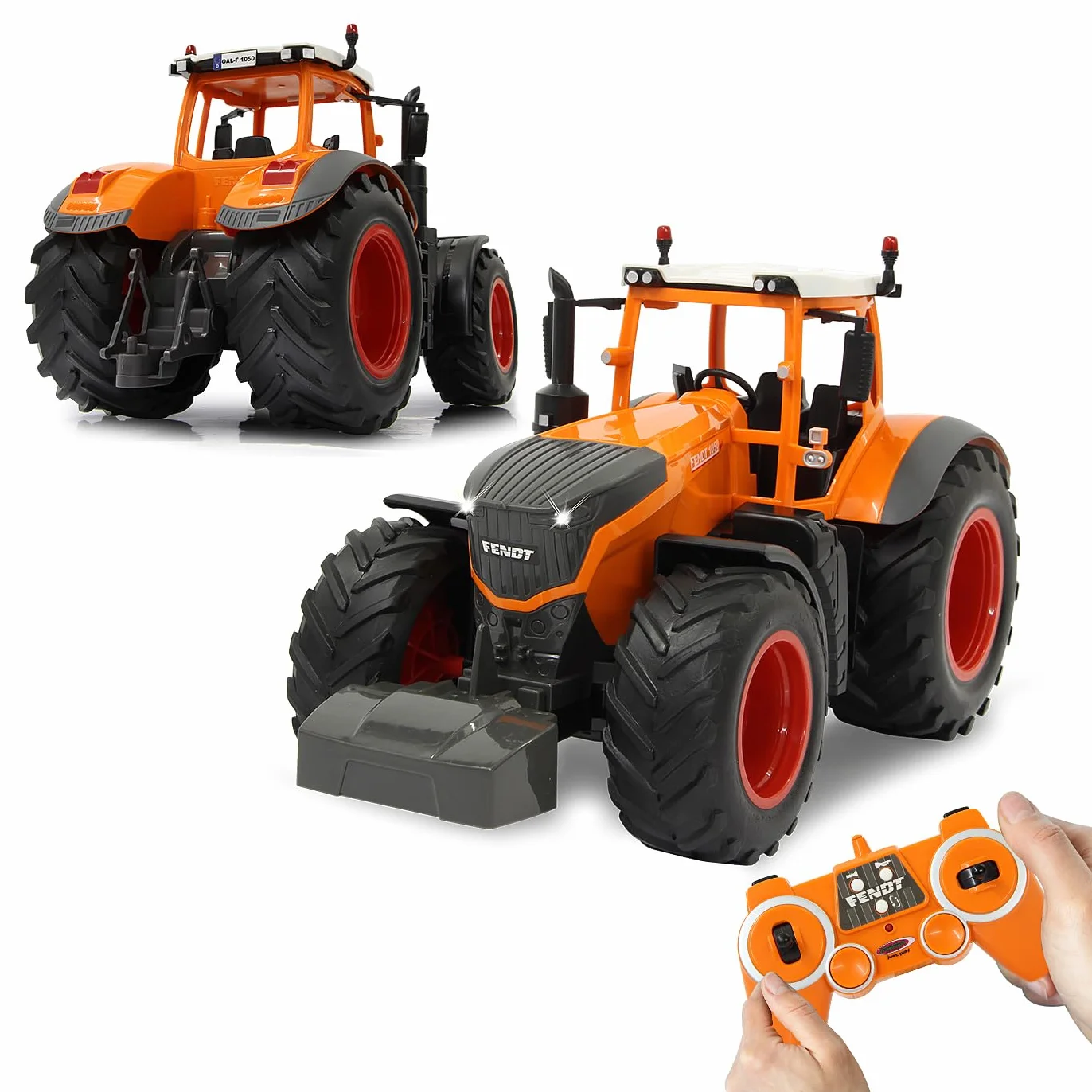 JAMARA 405045 - Fendt 1050 Vario Kommunal 1:16 2,4 GHz - traktor RC, dźwięk silnika (wyłączony), dźwięk ostrzegawczy cofania, klakson, funkcja wyłączania, 2 koła napędowe, światło z przodu,