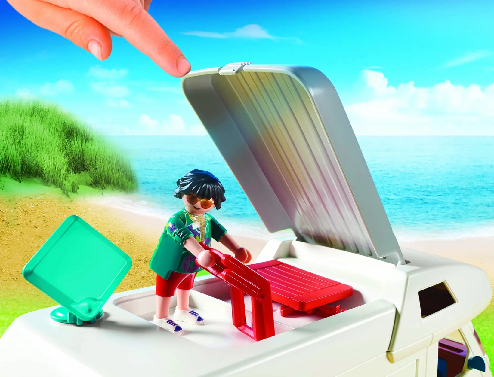 PLAYMOBIL Family Fun 70088 Rodzinne auto kempingowe, ze zdejmowanym dachem i wieloma dodatkami, od 4 lat
