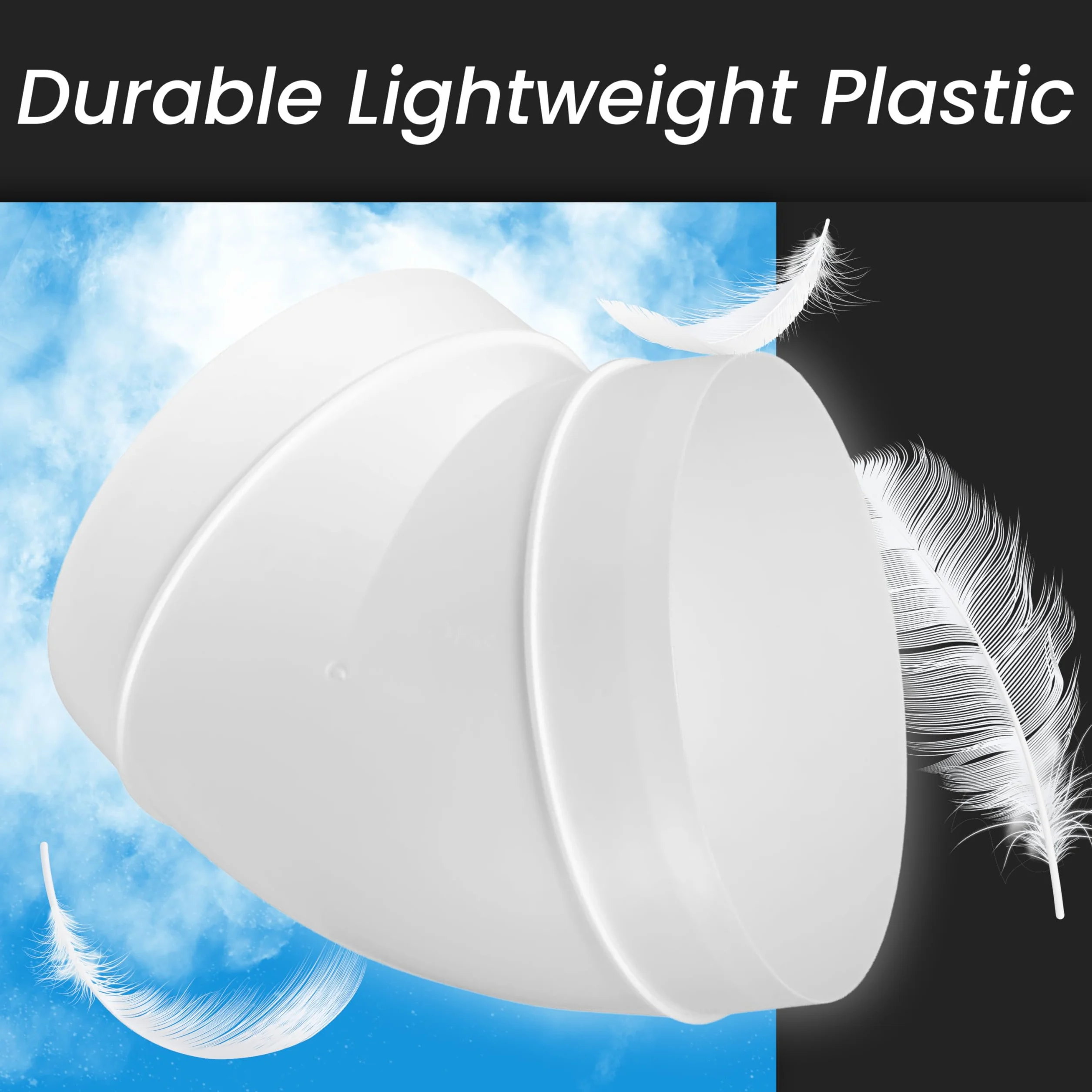 Kolanko z tworzywa sztucznego 45 stopni, 150 mm, rura kanałowa, kanał lub wąż - proste lub elastyczne, złącze wentylacyjne, okrągła rura łącząca