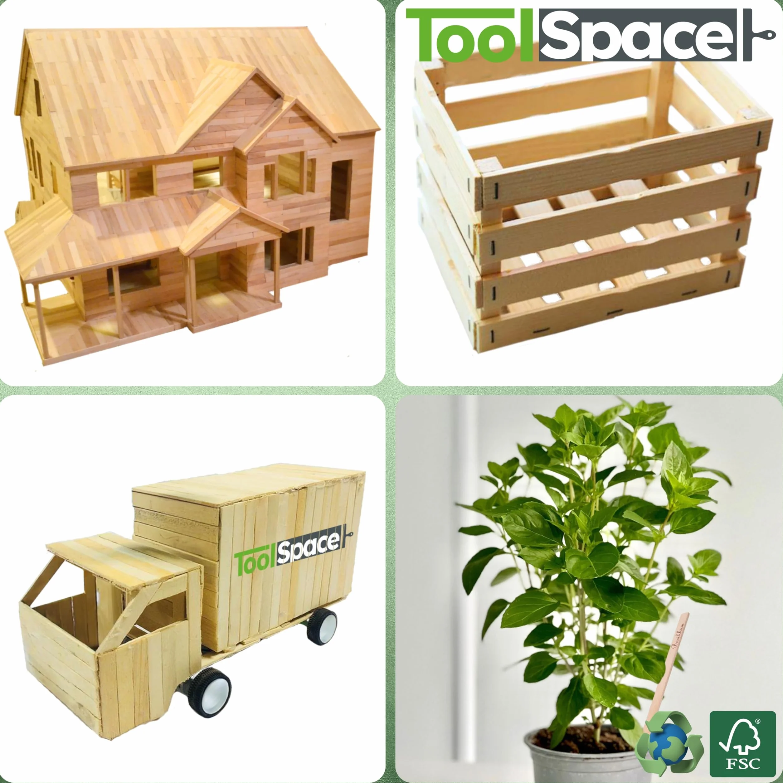 ToolSpace 10x Mieszadło drewniane do Farby – 300 mm – Drewniane, naturalne i wytrzymałe mieszadło do farb różnego rodzaju, emalii, bejc – Ergonomiczny chwyt – łatwość mieszania - różne zastosowanie