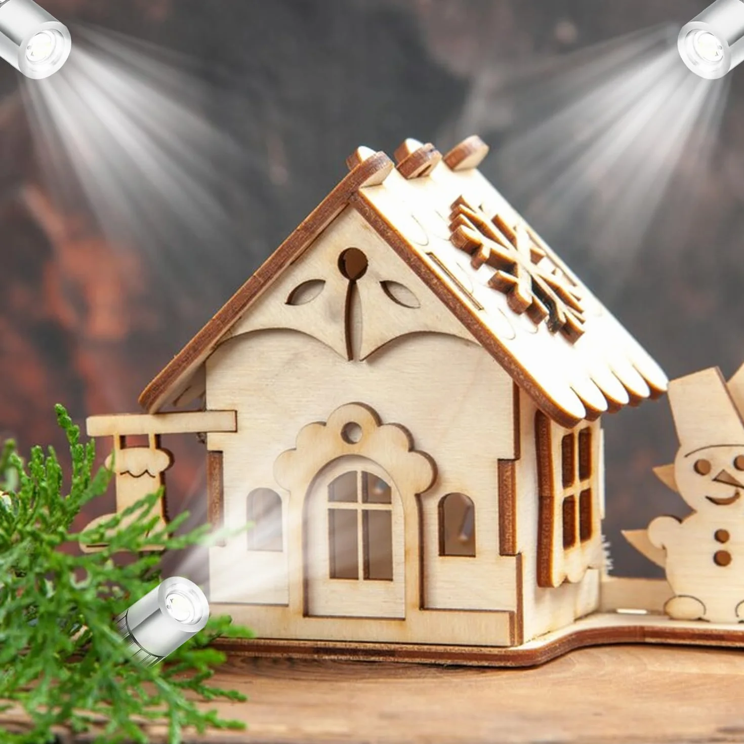LATRAT 10 sztuk Mini białe diody LED, małe diody LED z bateriami, małe miniaturowe diody LED do dekoracji na przyjęcie urodzinowe do baru DIY domek dla lalek, białe światło