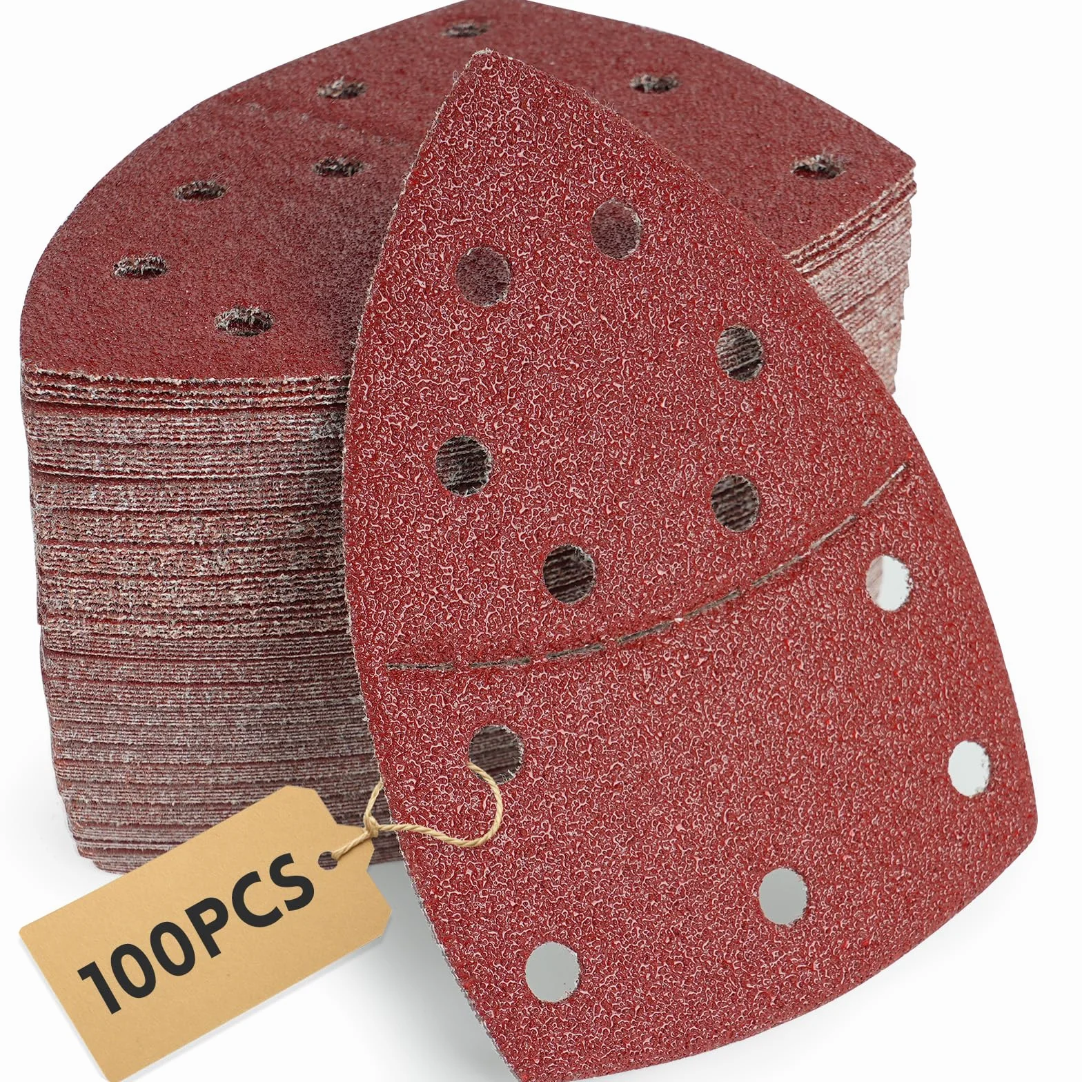 Bosch 11 otworów, PSM 160, 200, PES, PSM 18, drewno 100 szt. papier ścierny trójkątny zestaw szlifierek 105x152 mm (93x93x93 mm), P40x10, P60/P80/P120/P180/P240/P400x15