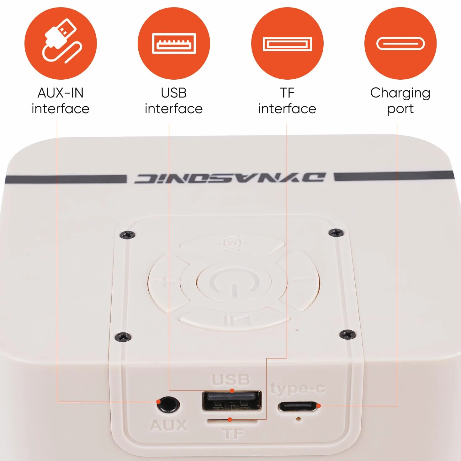 DYNASONIC B52 Karaoke z dwoma mikrofonami Głośnik Bluetooth Karaoke dla dzieci Elektroniczna zabawka dziecięca Prezenty dla dzieci w wieku 3-15 lat (BIAŁY)