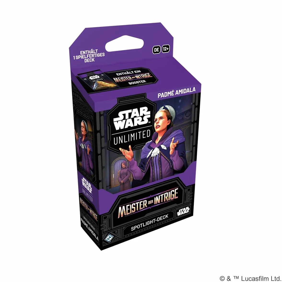Asmodee - FFG - Star Wars: Unlimited Trading Card Game - Mistrz Intrygi - Spotlight Deck Padmé Amidala, ekskluzywne karty, TCG dla dzieci i dorosłych, wiek 12+, 2+ graczy, 20 minut, niemiecki