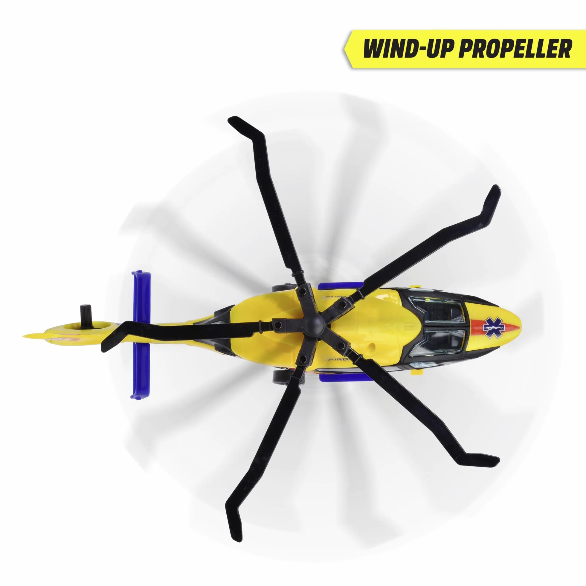 Dickie Toys - Helikopter ratowniczy Airbus H160 (żółty, 23 cm) z wysokiej jakości śrubami (ultra cichy i długi czas pracy) – zabawka helikopter dla dzieci od 3 lat
