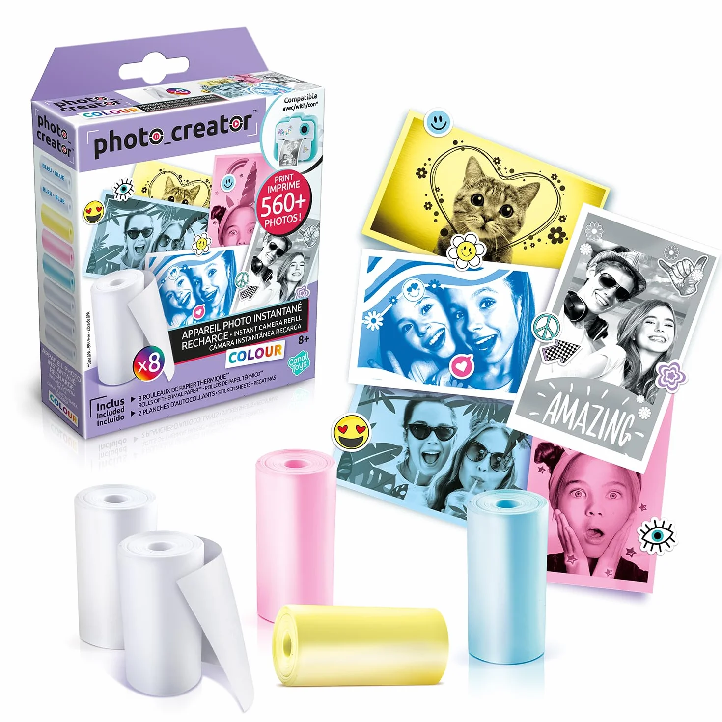 Canal Toys Natychmiastowy zestaw do ładowania ze specjalnymi kolorowymi papierami-CLK 016, biały