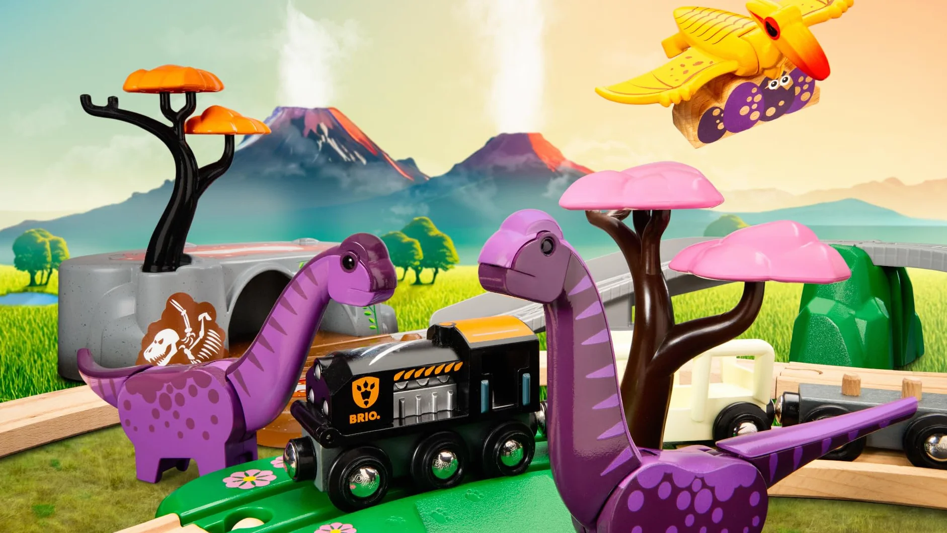 BRIO World Dinosaurier Abenteuer-Set