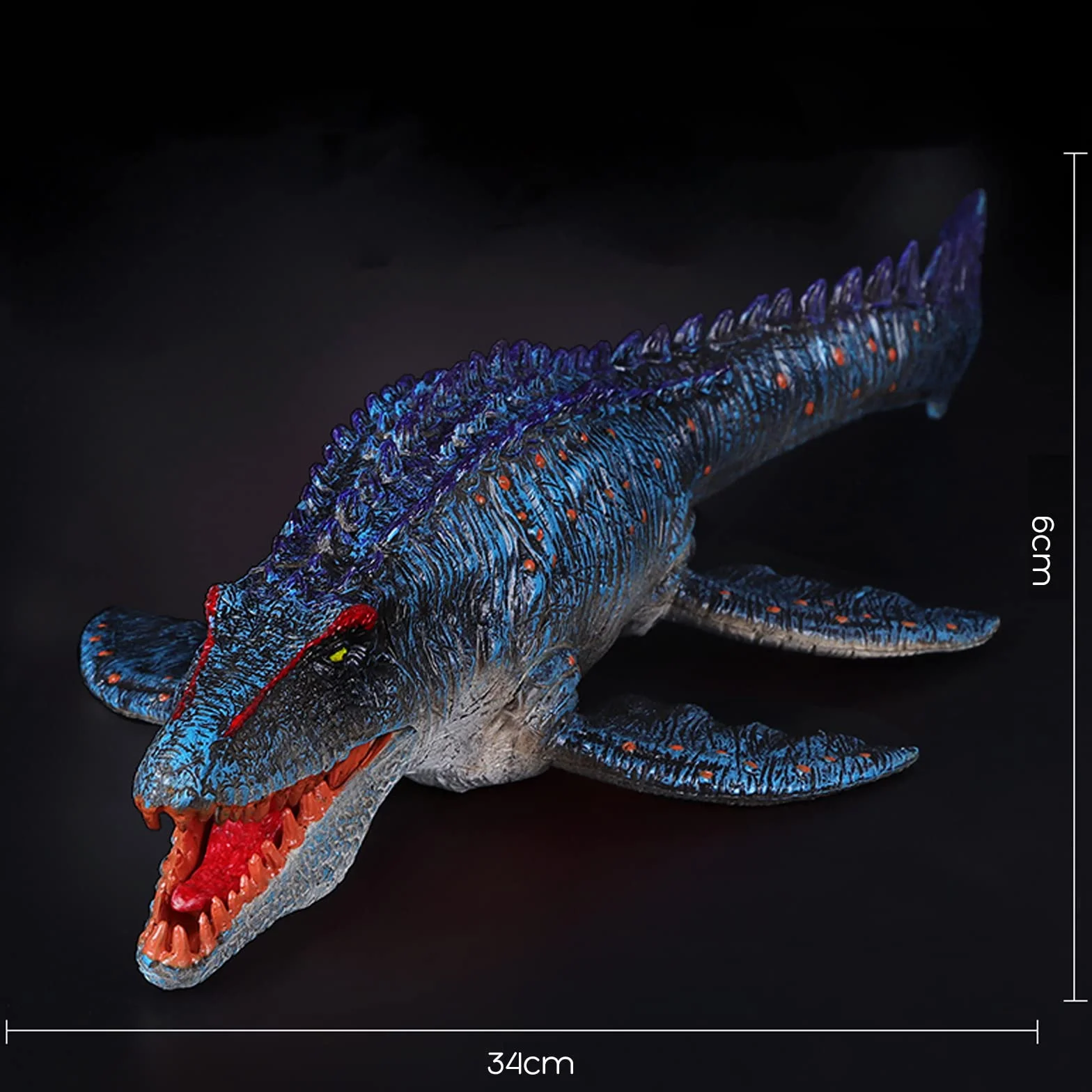JOKFEICE Realistyczne figurki zwierząt Mosasaurus Solid Sea Animal Toy, projekt naukowy, ciasto Topper, wczesne zabawki edukacyjne Urodziny dla małych dzieci Dzieci w wieku 3 4 5 (duży rozmiar)