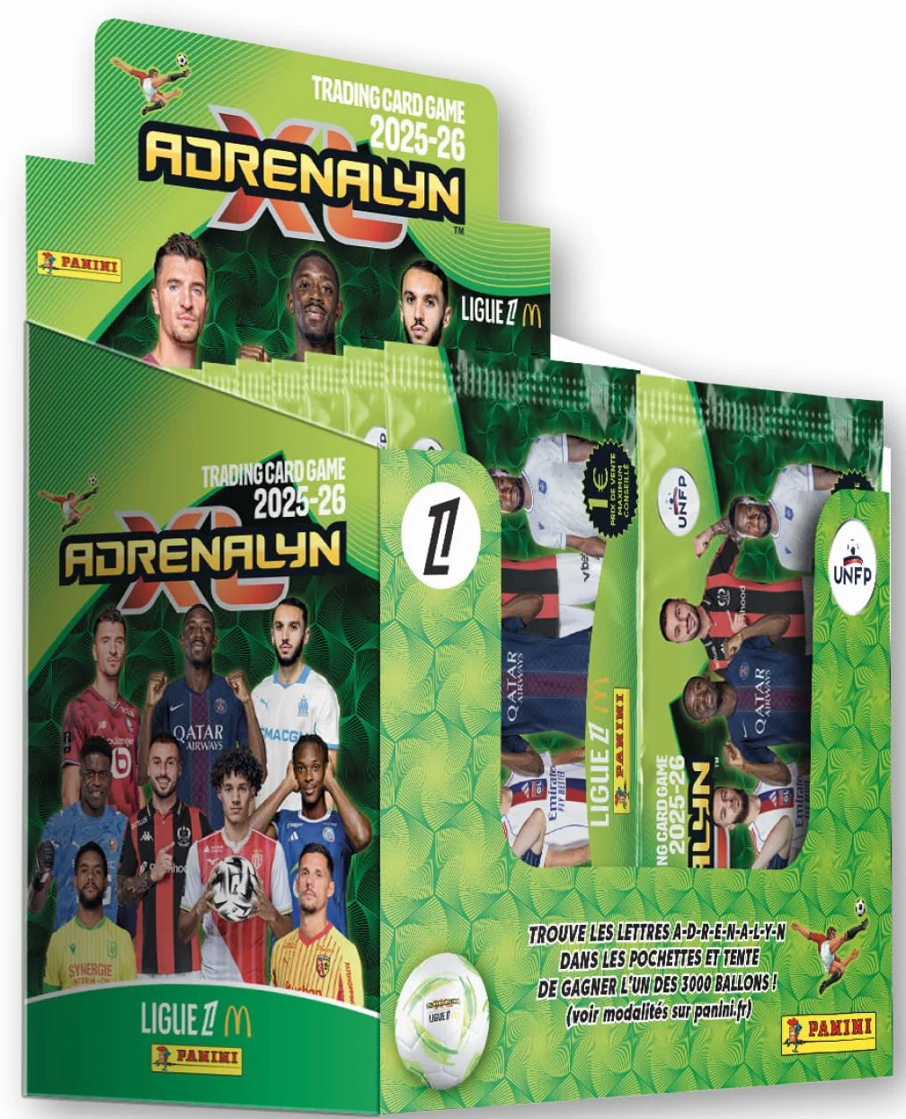 Panini ADRENALYN League 1 McDonald's 2025-2026 Trading Cards Game Pudełko 50 kieszeni
