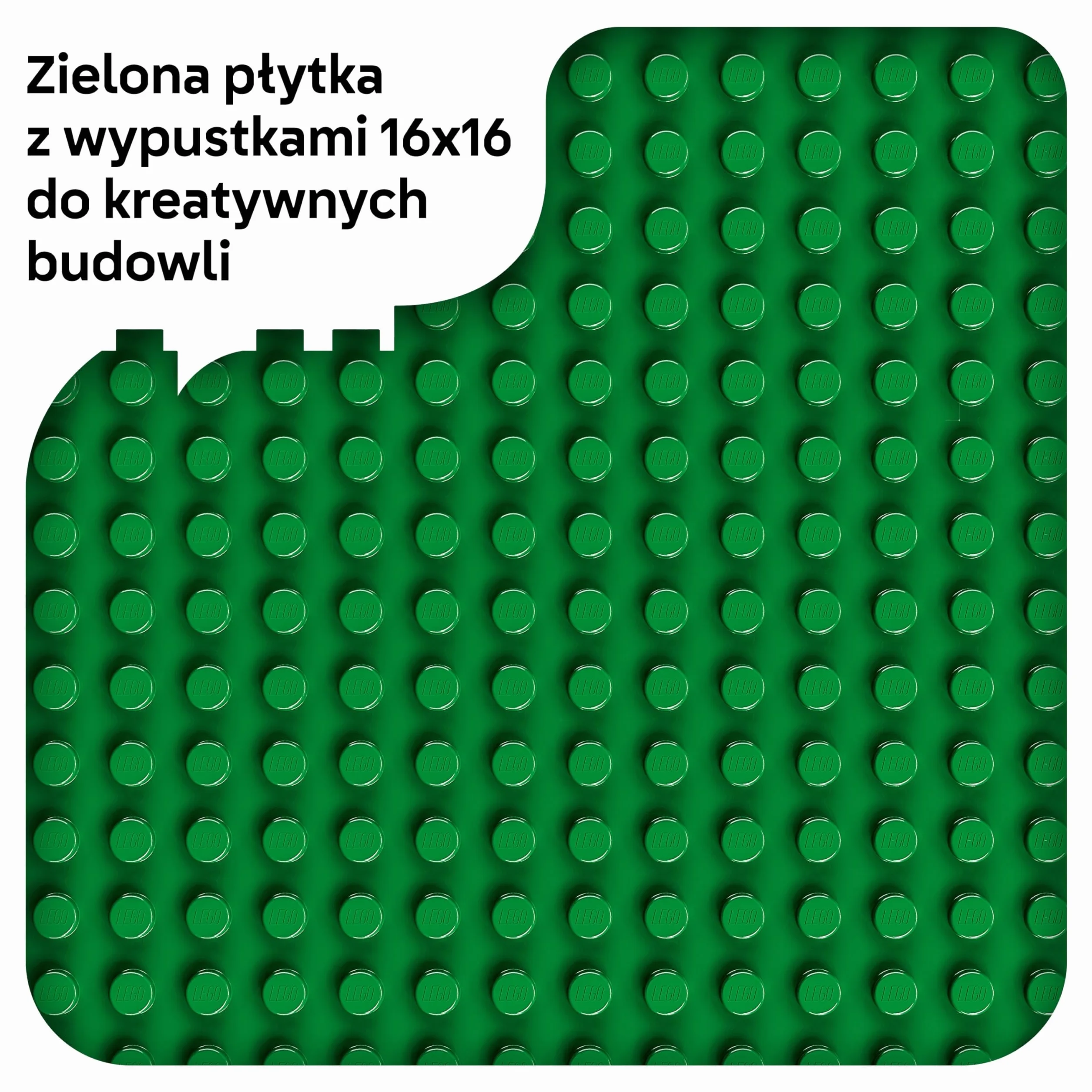 LEGO DUPLO Zielona Płytka Konstrukcyjna, Kreatywna Zabawka dla Dziecka do Zbudowania, Podstawka do Klocków, Pomysł na Prezent dla Rocznego Dziecka, na Roczek, dla Chłopca i Dziewczynki, 10460