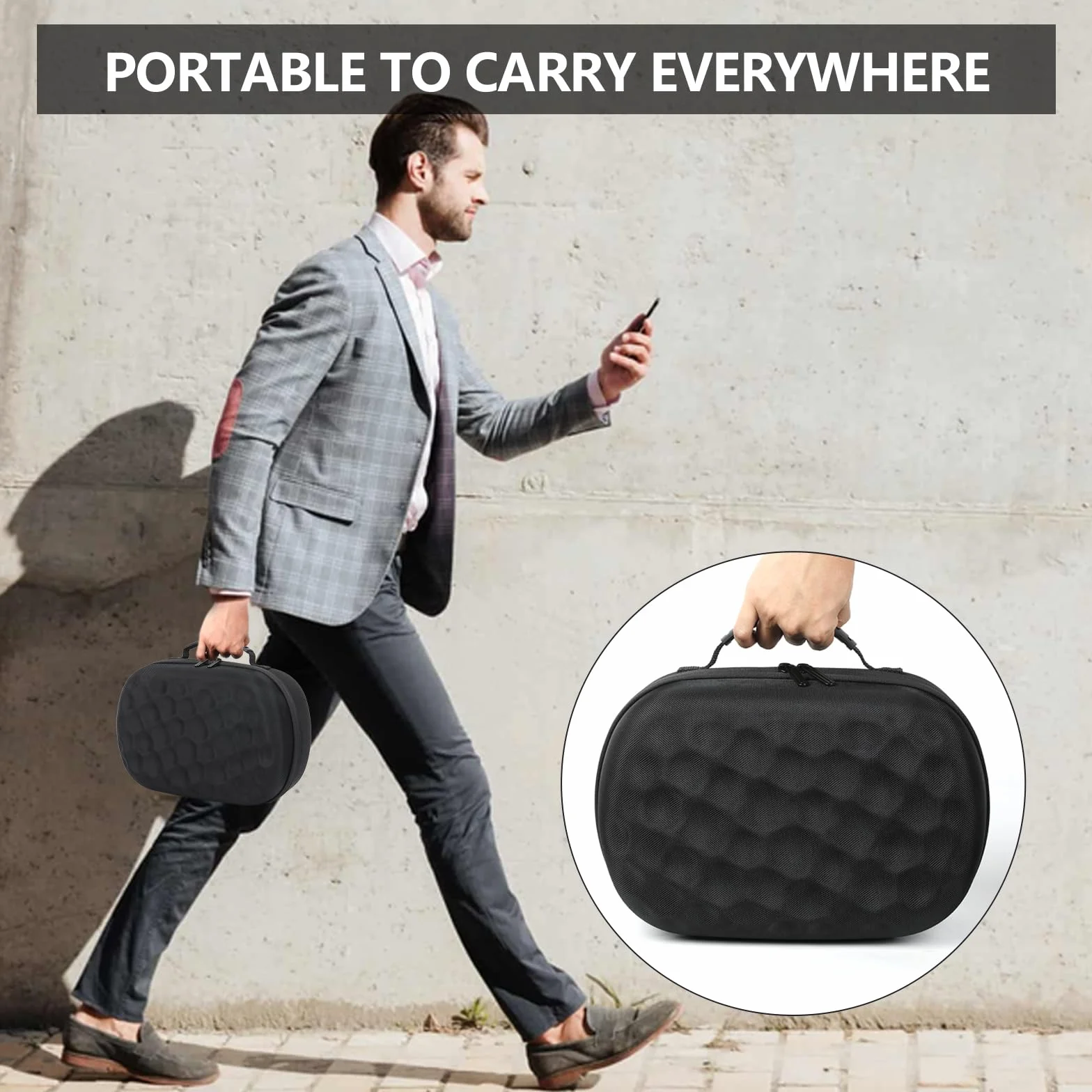 Hard Case for Meta Quest 3S/Quest 3,przenośne etui ochronne do zestawu słuchawkowego dla graczy Meta Quest 3S/Quest 3 i akcesoriów Touch Control,ochrona przed przypadkowymi uderzeniami,upadkami i