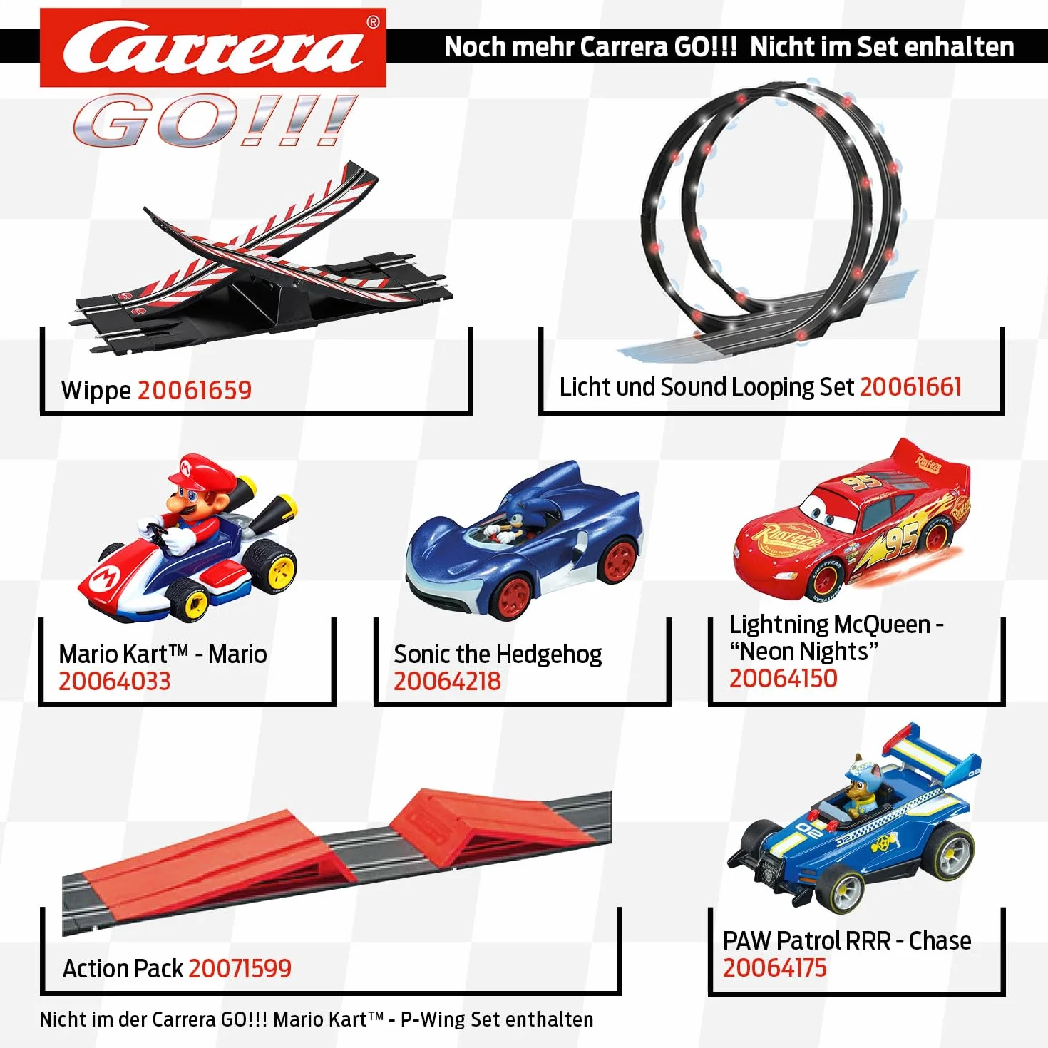 Carrera Go!!! Mario Kart™ - P-Wing zestaw torów wyścigowych z Mario i Yoshi | 2 automaty z 2 regulatorami ręcznymi z przyciskiem turbo | pełen akcji odcinek 4,9 m wraz z loopingiem, licznikiem okrążeń