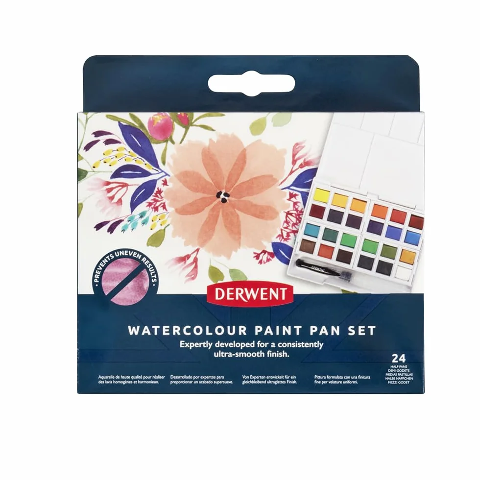 Derwent Watercolour Paint Pan 24Sets