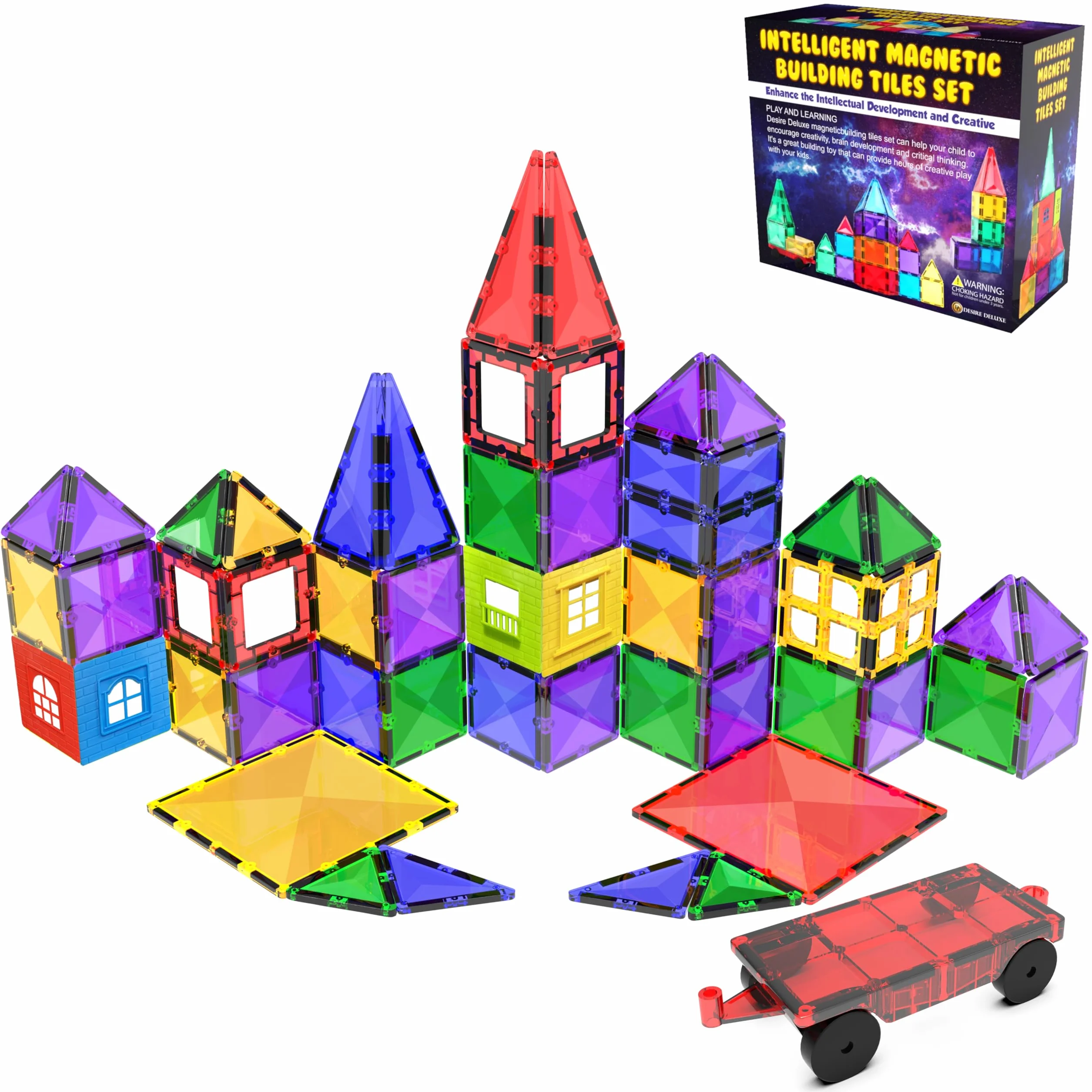 Desire Deluxe Montessori magnetyczne klocki XXL, wielokolorowe