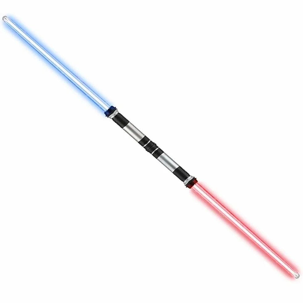 Sxhlseller 2 szt. Miecze LED, do Kostiumu Przebranie na karnawał, 7 Zmian Kolorów z Realistycznymi Efektami Dźwiękowymi Bitwy, 6 Trybów, ze Złączem, do Gier RPG, Halloween, Wystaw