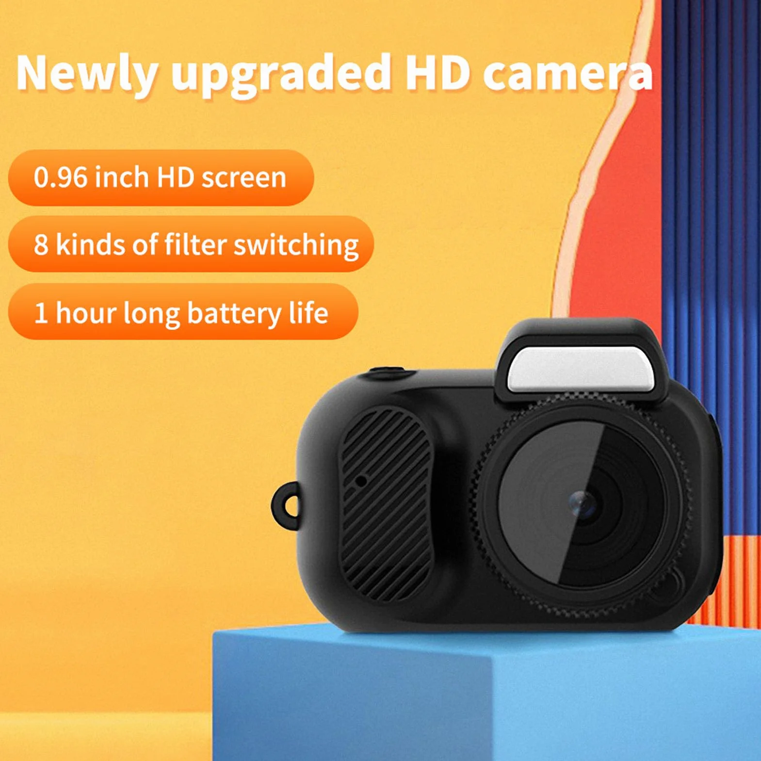 Mini Aparat Cyfrowy dla Dzieci, Kamera Wideo FHD 1080P 30fps z Ekranem 0,96 Cala, Mały Aparat z możliwością ładowania dla Studentów Nastolatki Dorośli Dziewczęta Chłopcy