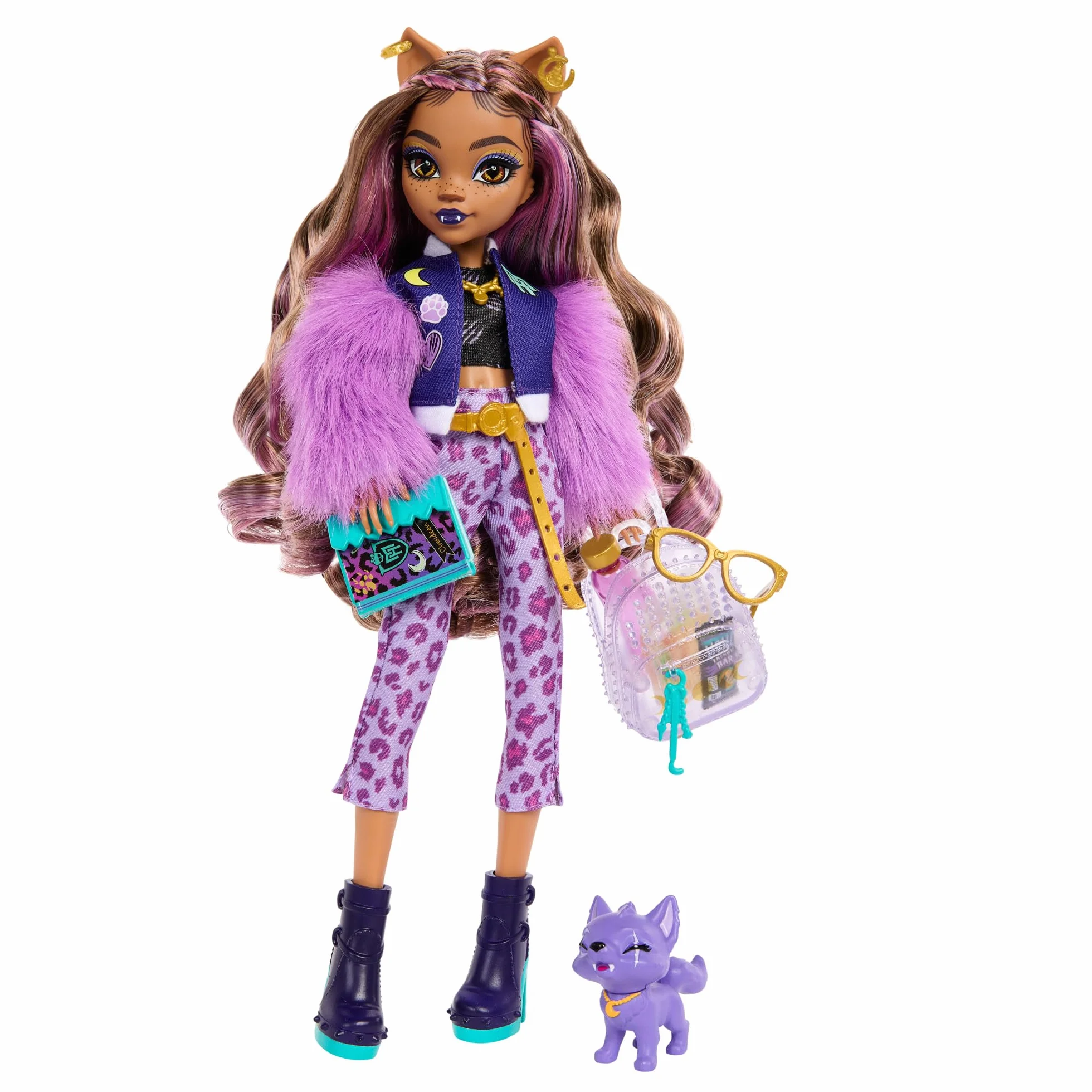 Monster High Clawdeen Wolf Lalka podstawowa z Crescent i akcesoriami HRP65