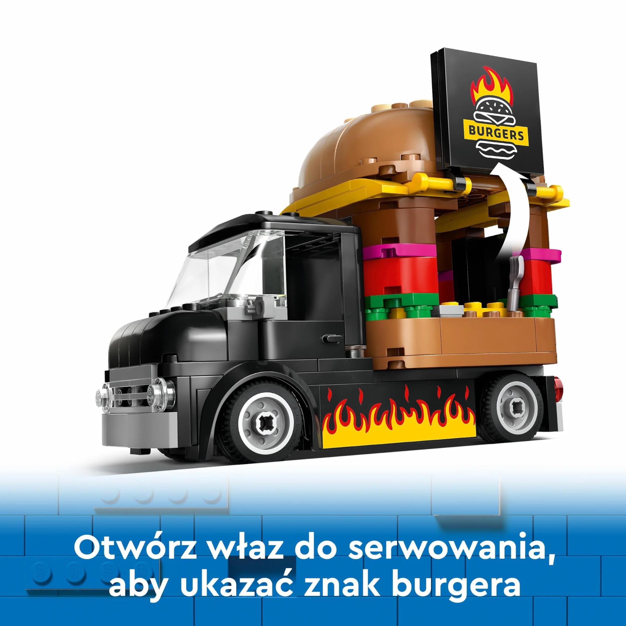 LEGO City Ciężarówka z burgerami 60404 Zestaw do Zbudowania dla 5 lat