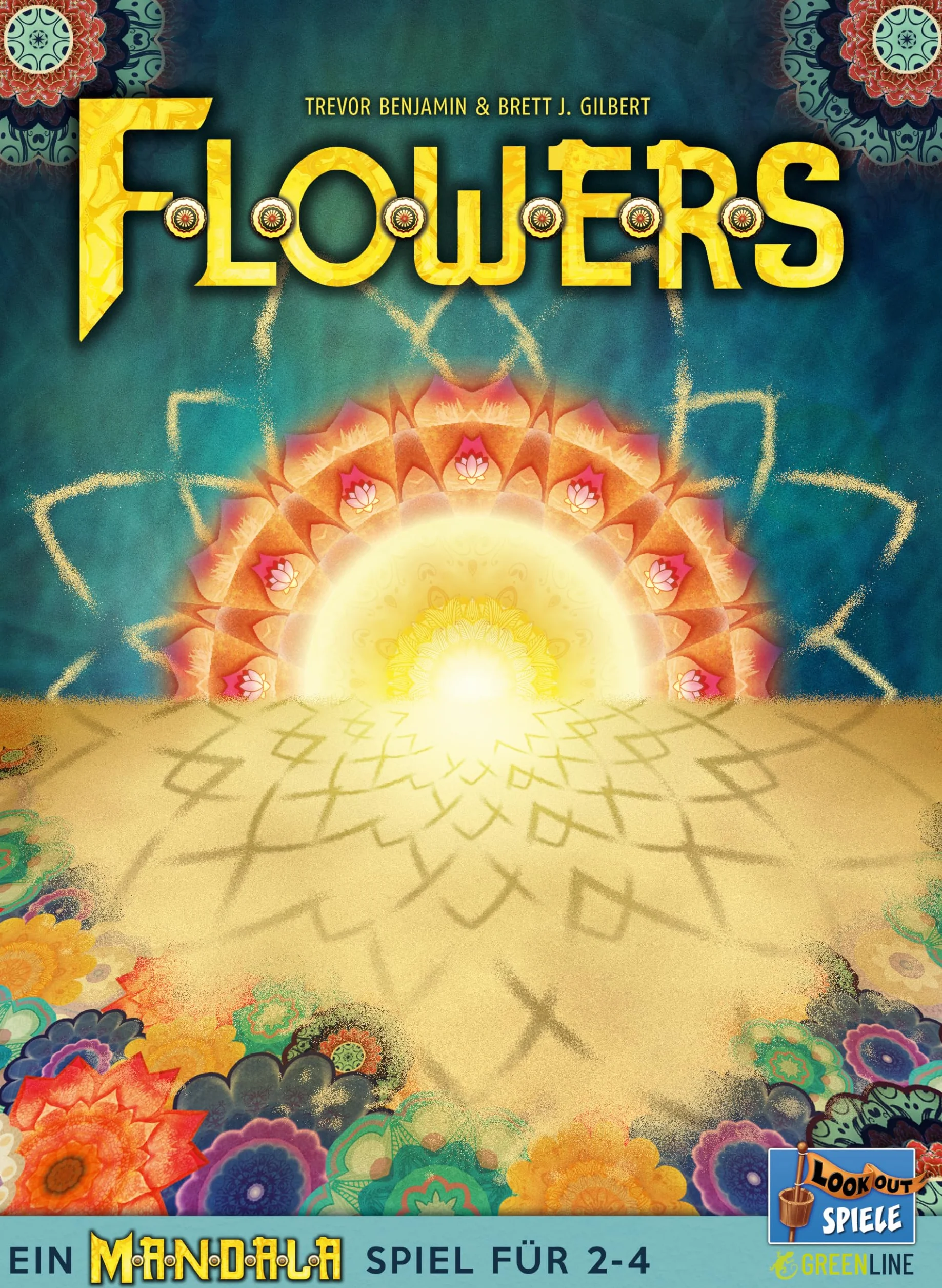 Lookout, Flowers: gra mandala, gra rodzinna, gra karciana, dla 2-4 graczy, od 10 lat, 30 minut, niemiecki