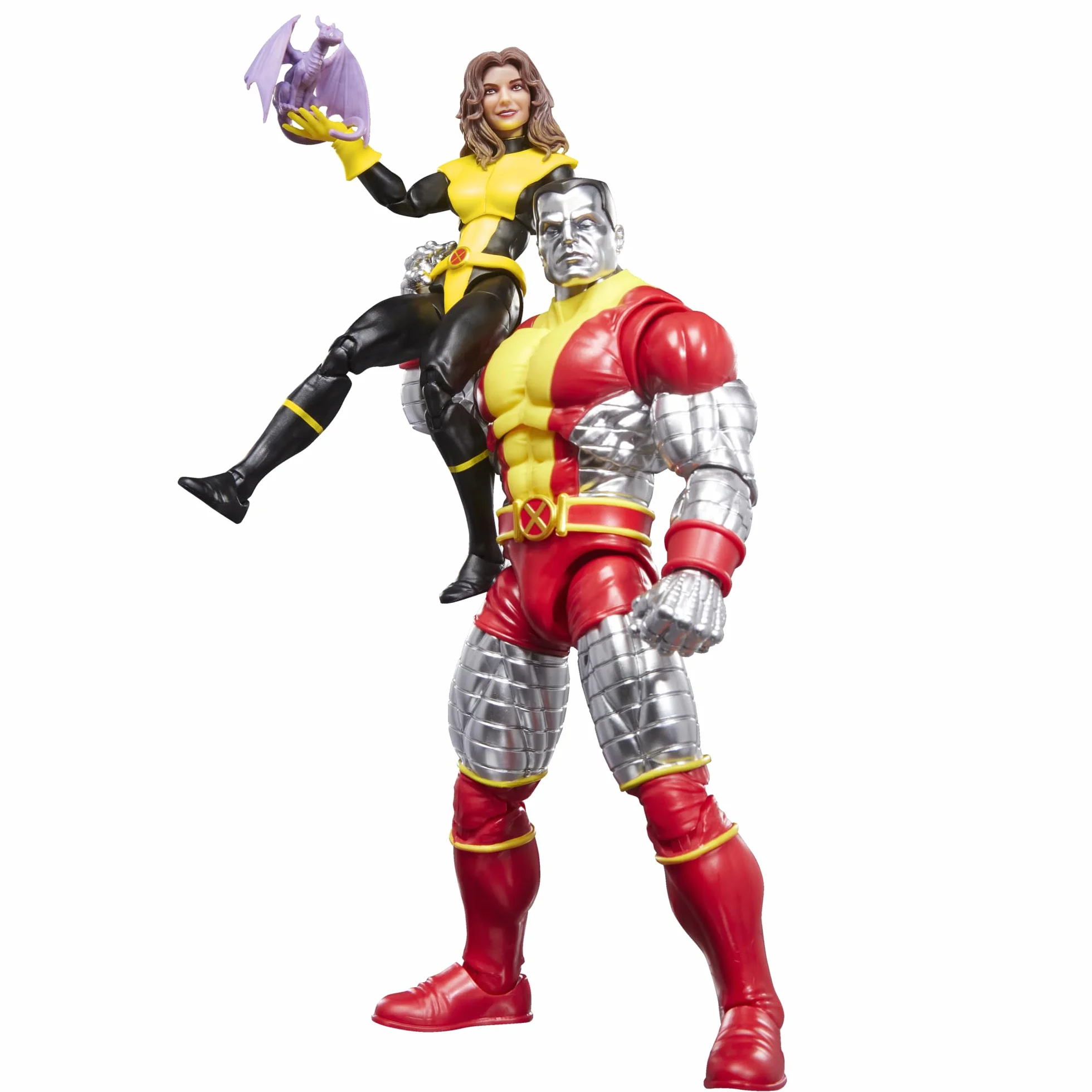 Dwupak Kitty Pryde i Colossus Marvela ze świata X-Men z serii Marvel Legends, dwie 15-centymetrowe figurki kolekcjonerskie inspirowane komiksami Astonishing X-Men