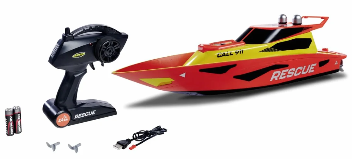 Carson RC Rescue 2.4G RTR zdalnie sterowana łódź RC zabawka dla dzieci i dorosłych
