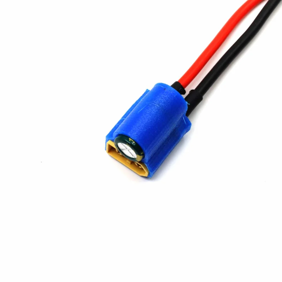 VIDOO XT60 drut filtrujący 15 cm wbudowany 35 V 1000uF kondensator do RC FPV Racing Drone-Blue