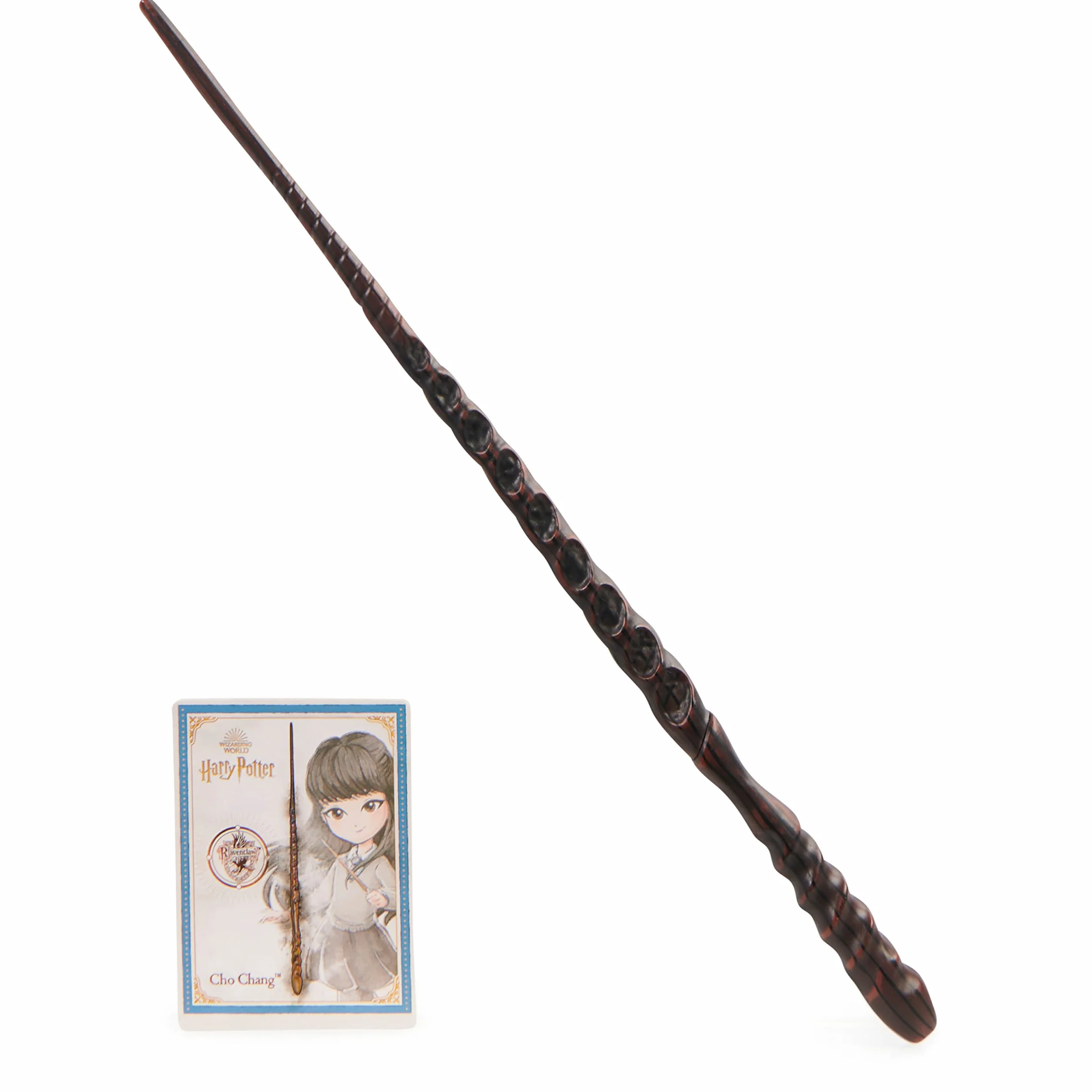 Wizarding World Harry Potter magiczna różdżka i karta zaklęć Cho Chang 30 cm, akcesoria na Halloween, dla dziewcząt i chłopców