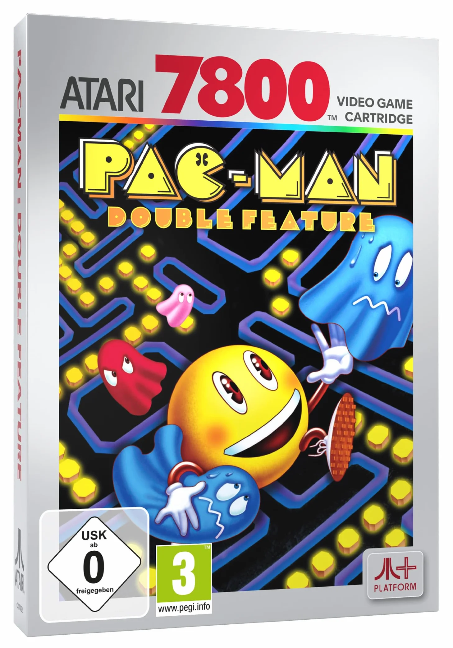 Podwójna funkcja PAC-MAN (kompatybilna z systemami gier wideo Atari 2600+, Atari 7800+ i Atari 7800)