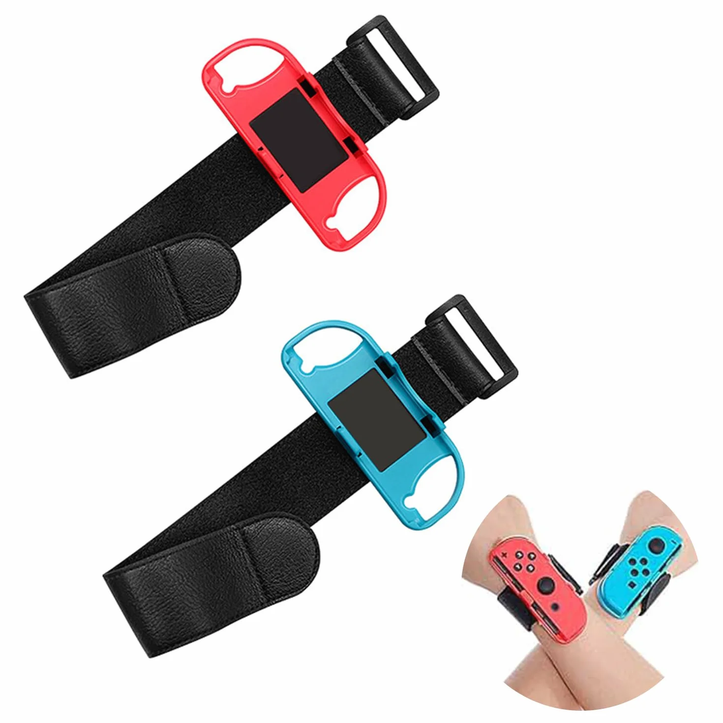 Cerioll 2 x pasek kompatybilny z przełącznikiem, paski do Nintendo Switch, regulowany elastyczny pasek kompatybilny z Joycon, opaska do tańca dla dorosłych i dzieci