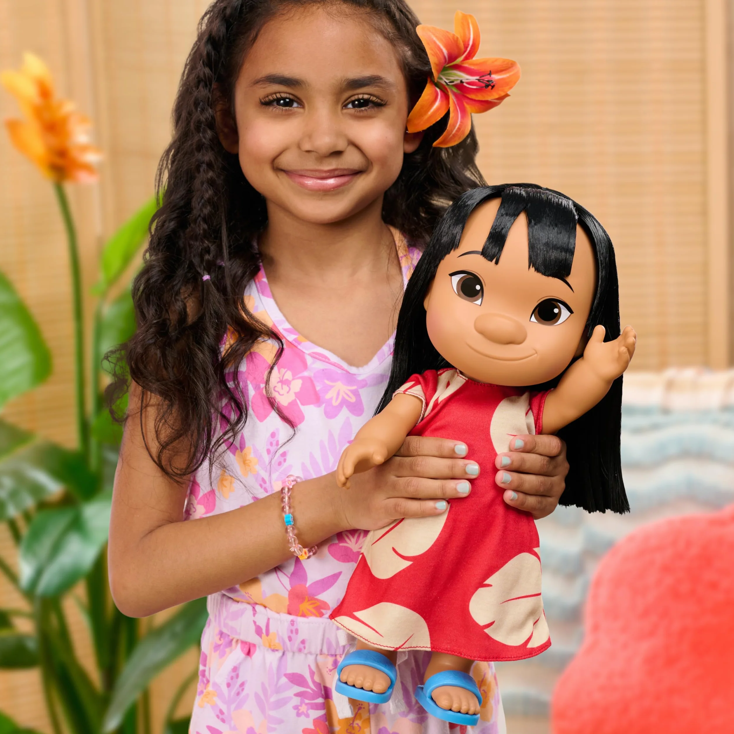 Disney Lilo & Stitch 14-inch Poseable Lilo Doll with 5-inch Stitch Figure, Collectible Toys, Toy for Fans, Girls, Kids, Ages 3 and Up by Just Play
