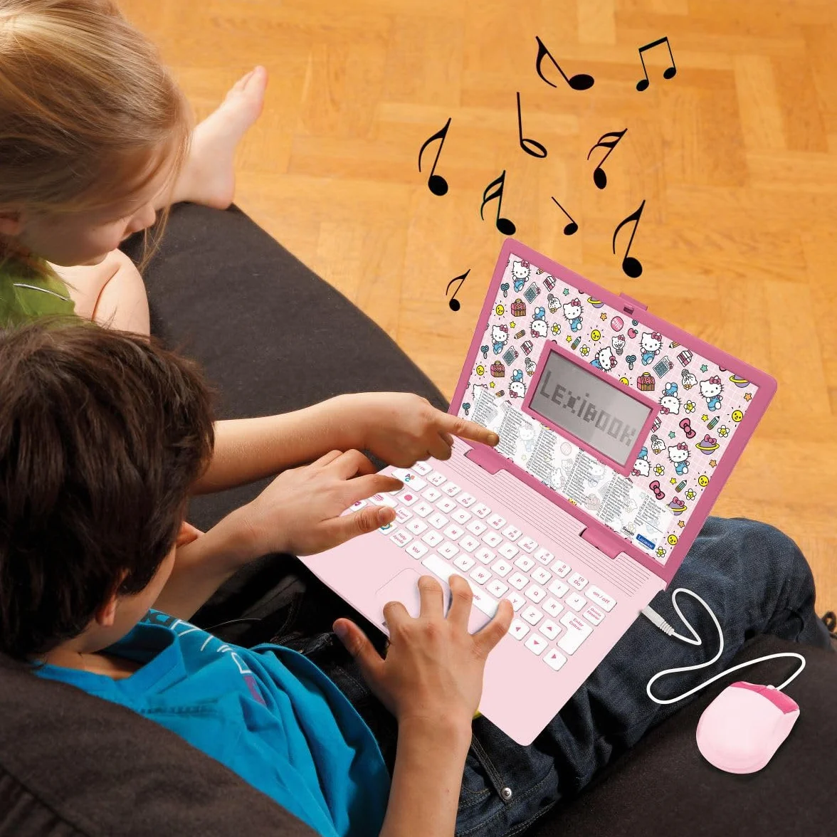 LEXIBOOK Hello Kitty dwujęzyczne przenośne urządzenie edukacyjne angielski/hiszpański 164 zajęcia JC598HKi2