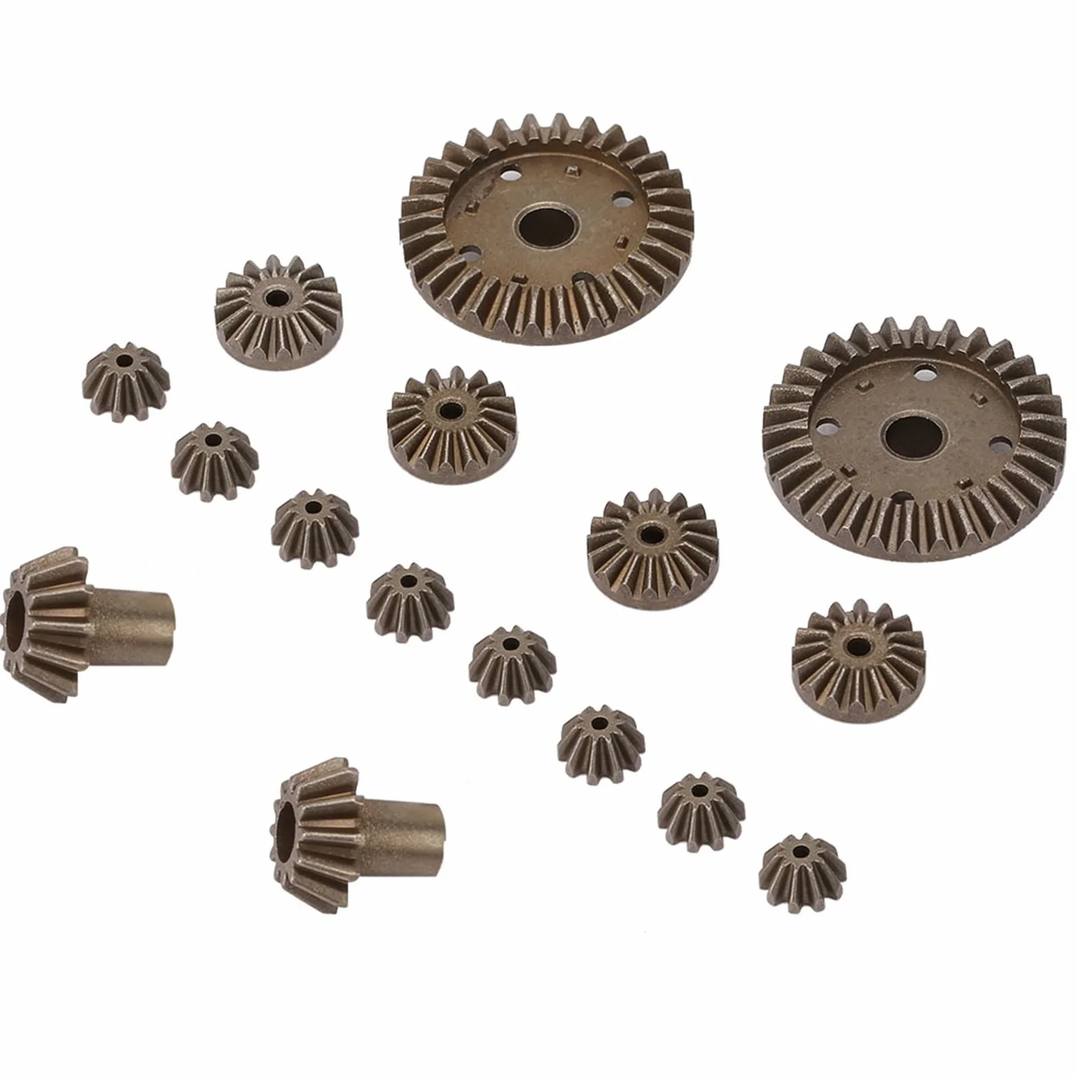 Metal Gear for WLTOYS 12428, Special Zaprojektowane, Ulepszone Części 16pcs w Celu Poprawy Wydajności Samochodu RC, Wykonane z Solidnego Metalu, Odpowiednie z 12423