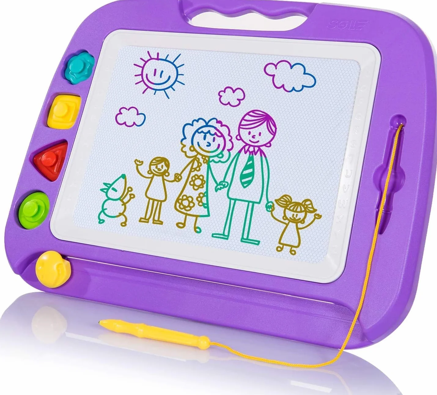 SGILE Duża tablica magnetyczna - kasowalna tablica do pisania Kolorowe gryzmoły Magna Podkładka do pisania Zabawki edukacyjne dla dzieci Dzieci Małe dzieci, 41,5 × 32,5 cm