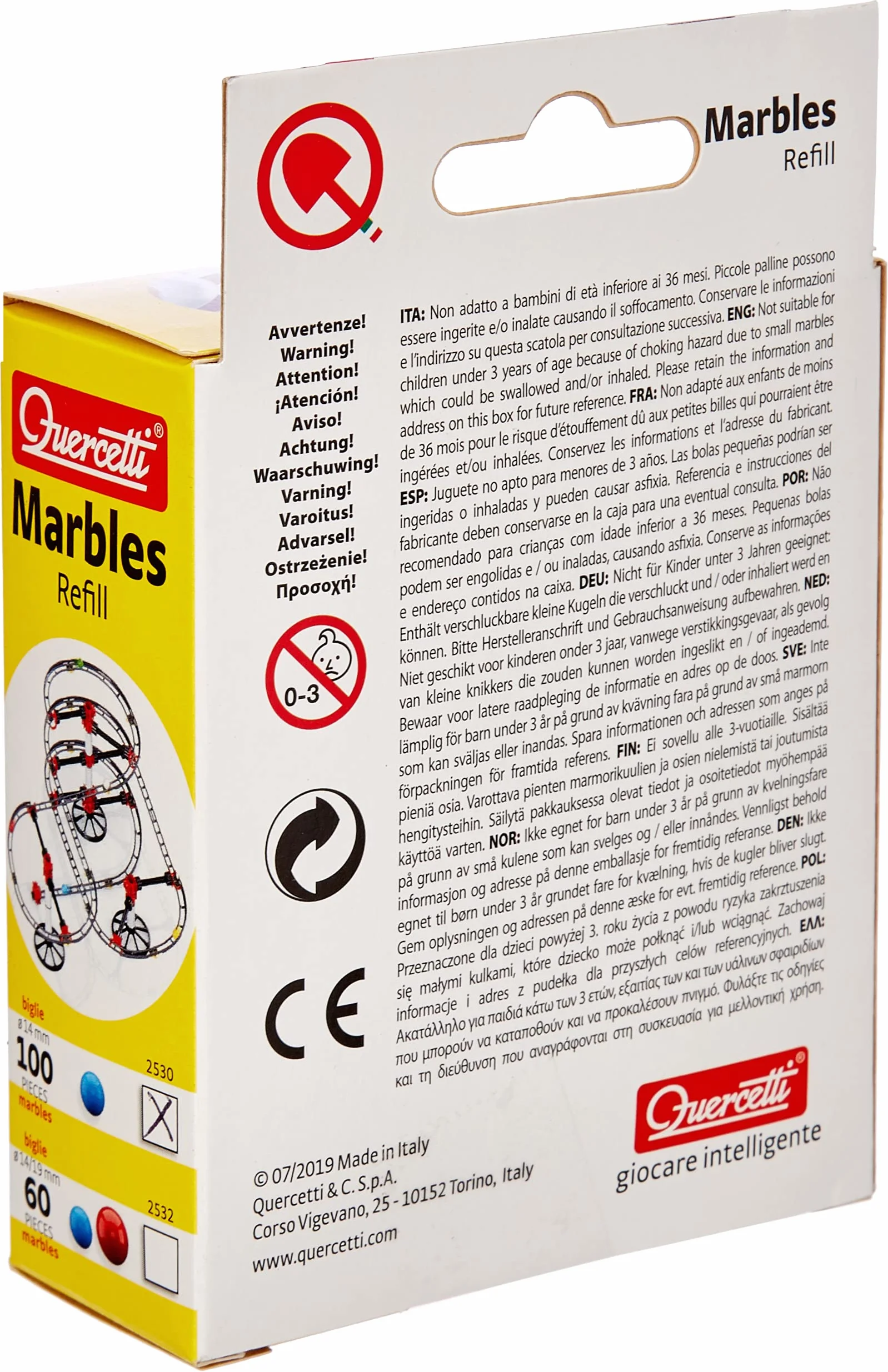 Quercetti - 2530 Marbles Refill - d.14 mm