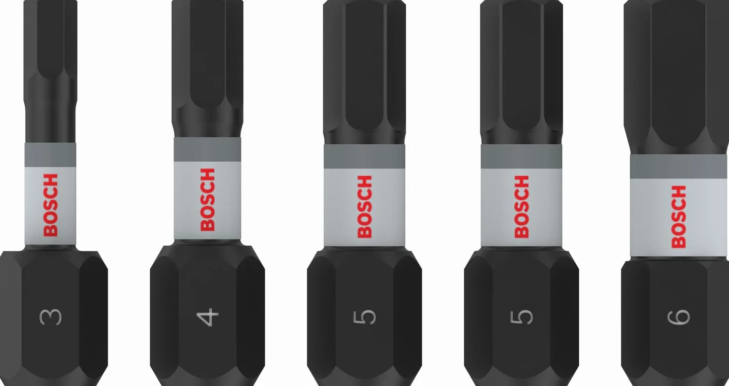 Bosch 5x Bit PRO Hex Impact (100 x 75 mm, Professional Akcesoria Śrubokręt, Śrubokręt)