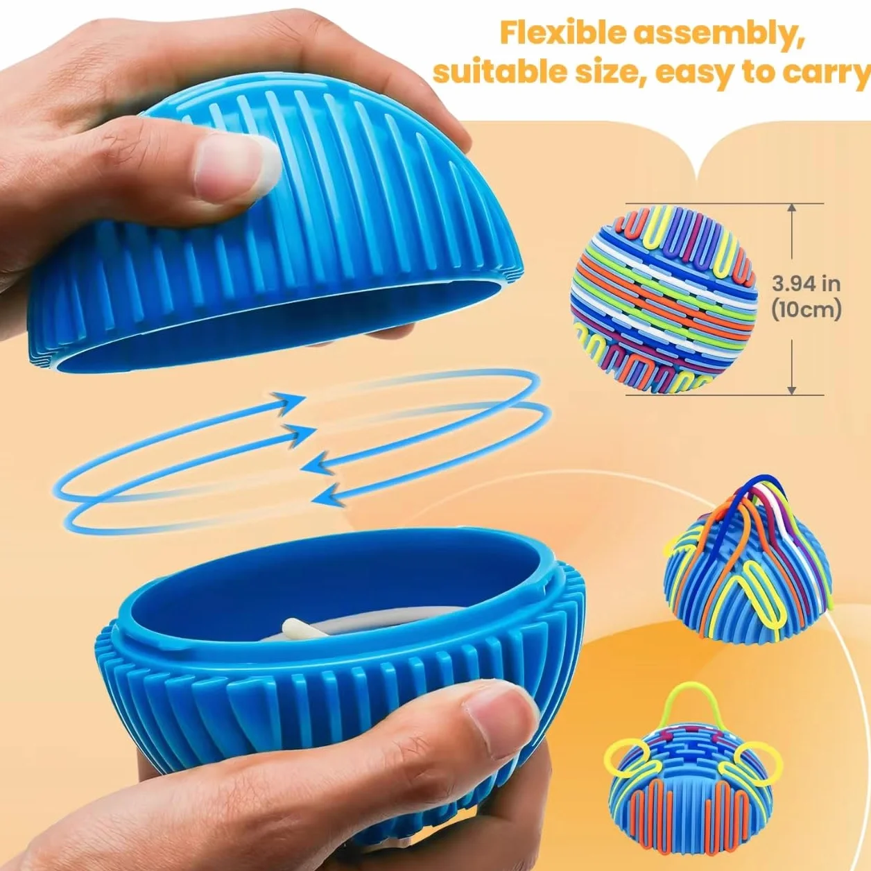 Piłka do aktywności sensorycznej, tablica do aktywności sensorycznej, ulepszenie 3D, zabawka Fidget do uspokajania, stresu, lęku, ADHD i autyzmu, dla dzieci w wieku 3+ i dorosłych, z 16