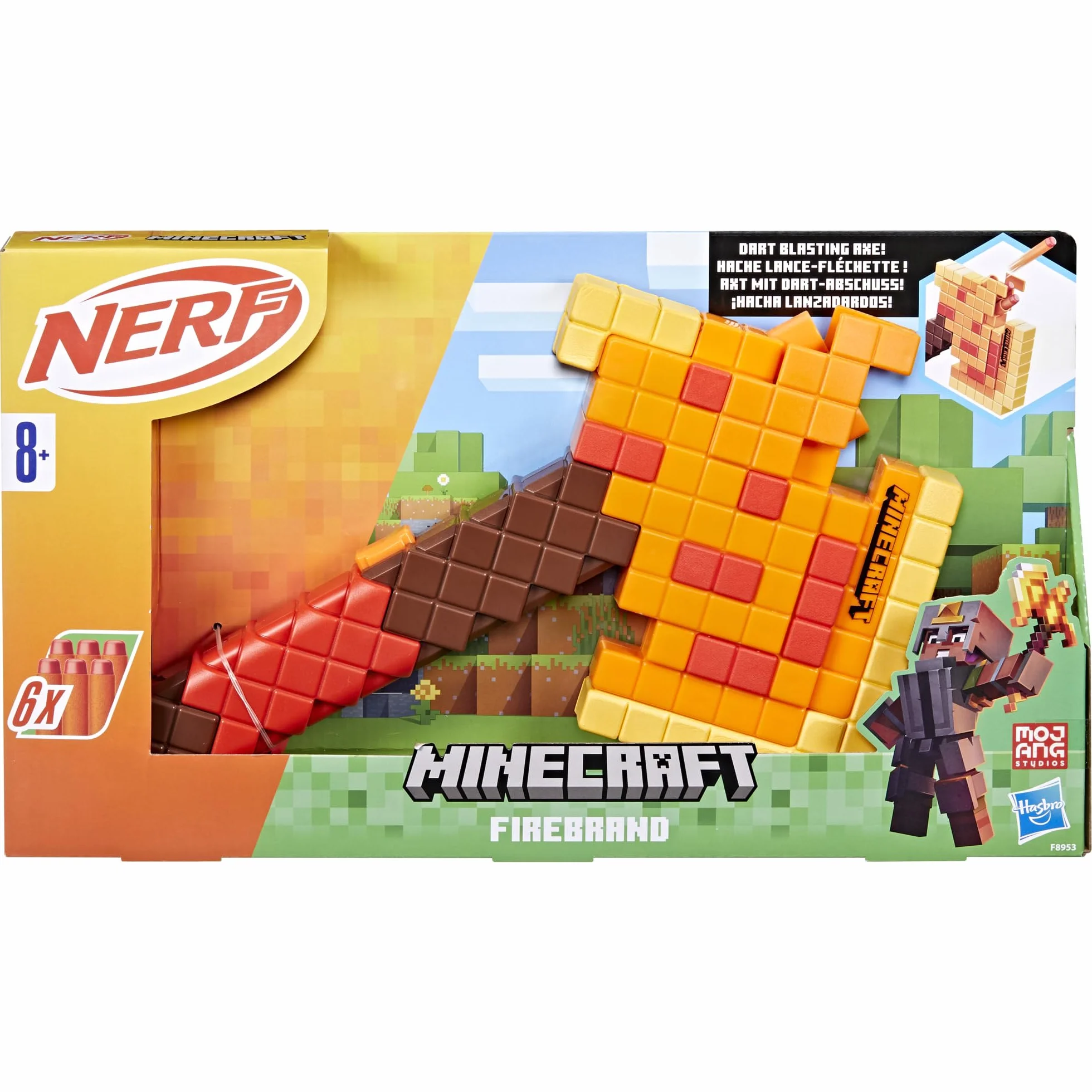 NERF Strzelający strzałkami topór Nerf Minecraft Firebrand
