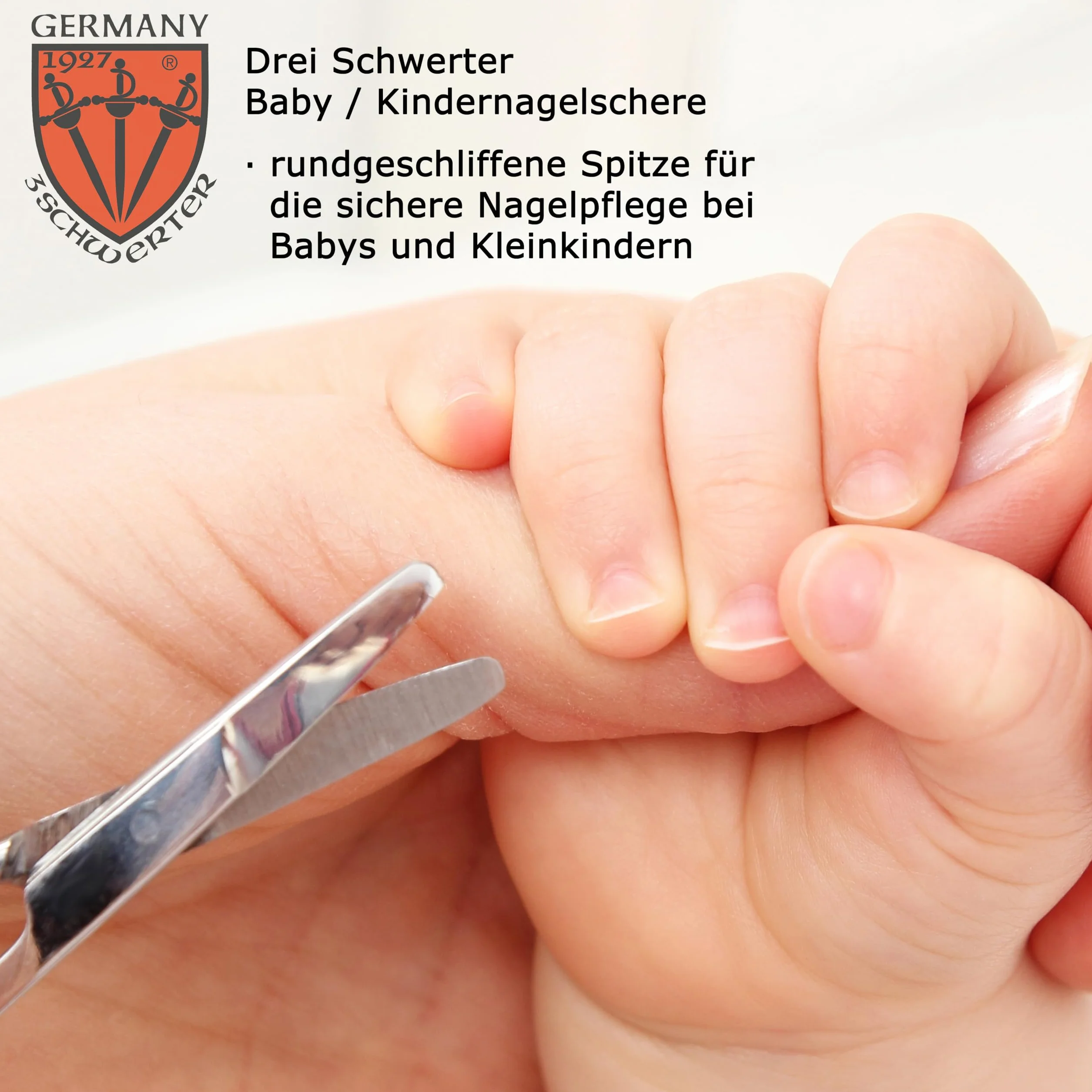 Kruk CORBI Swords Germany - Nożyczki dla niemowląt i małych dzieci z etui