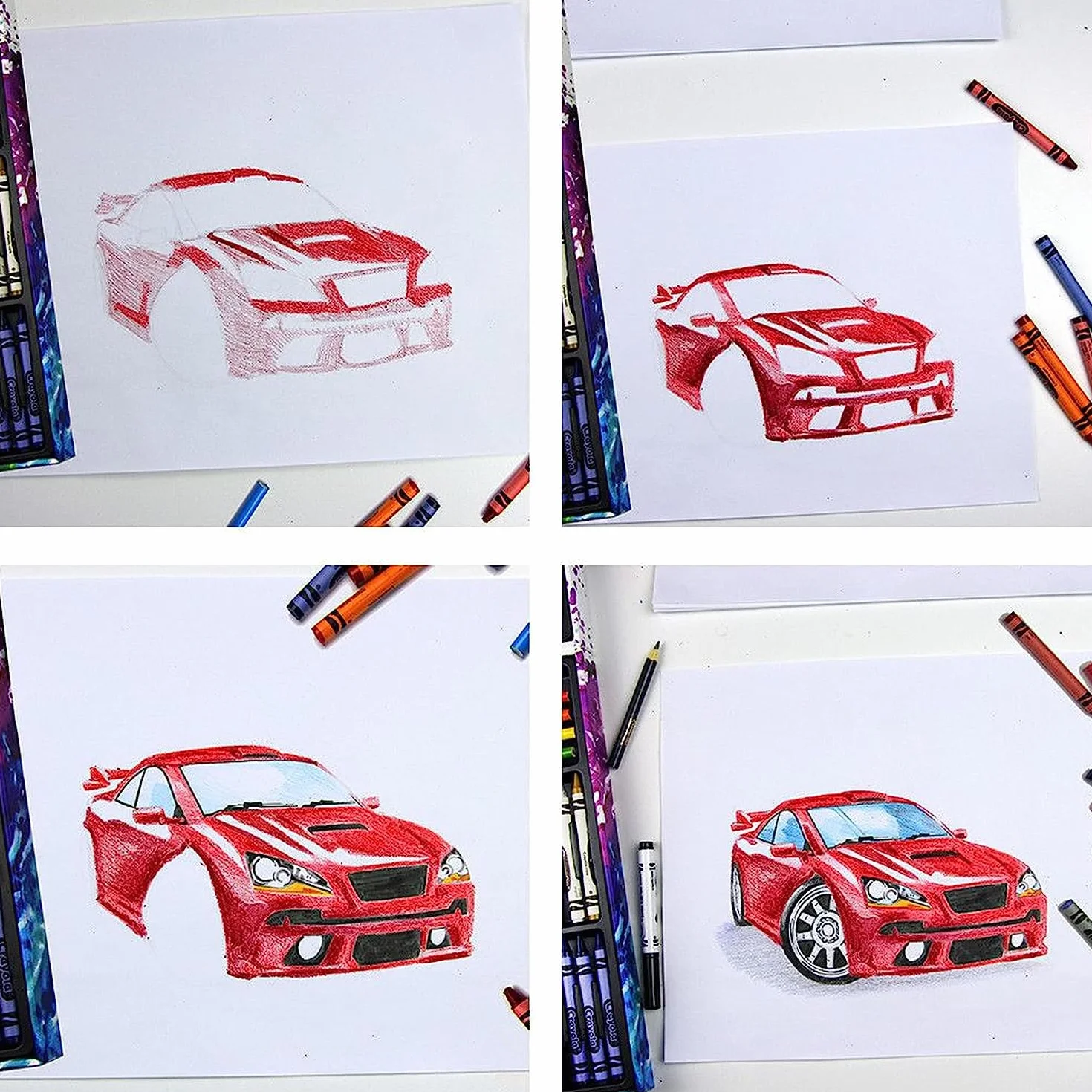 CRAYOLA Arcoiris teczka artystyczna 140 sztuk