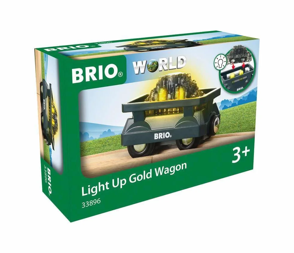 Brio 63389600 Wagon Ze Złotem Świecący Bezpieczna Zabawka Dla Dzieci Powyżej 3 Lat