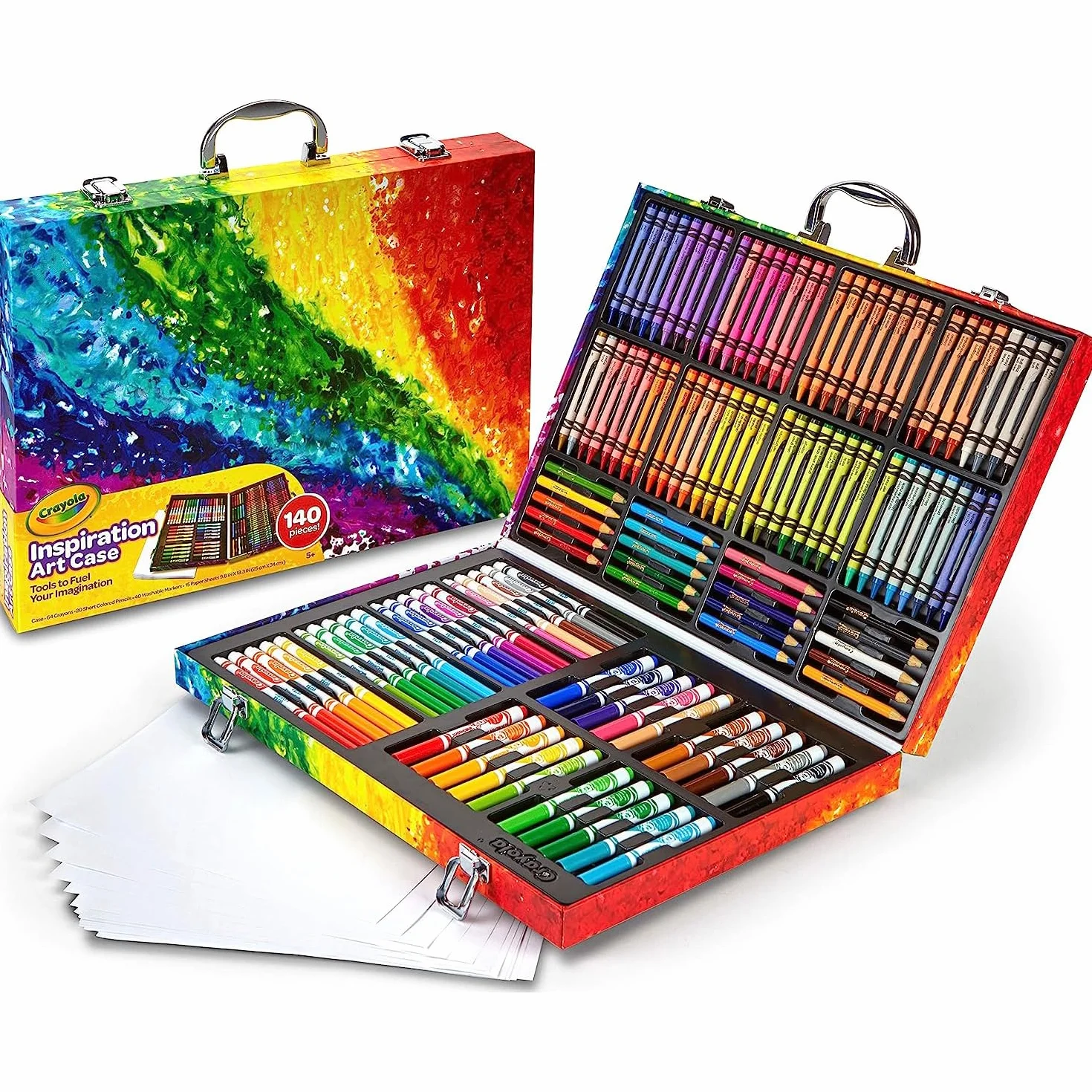 CRAYOLA Arcoiris teczka artystyczna 140 sztuk