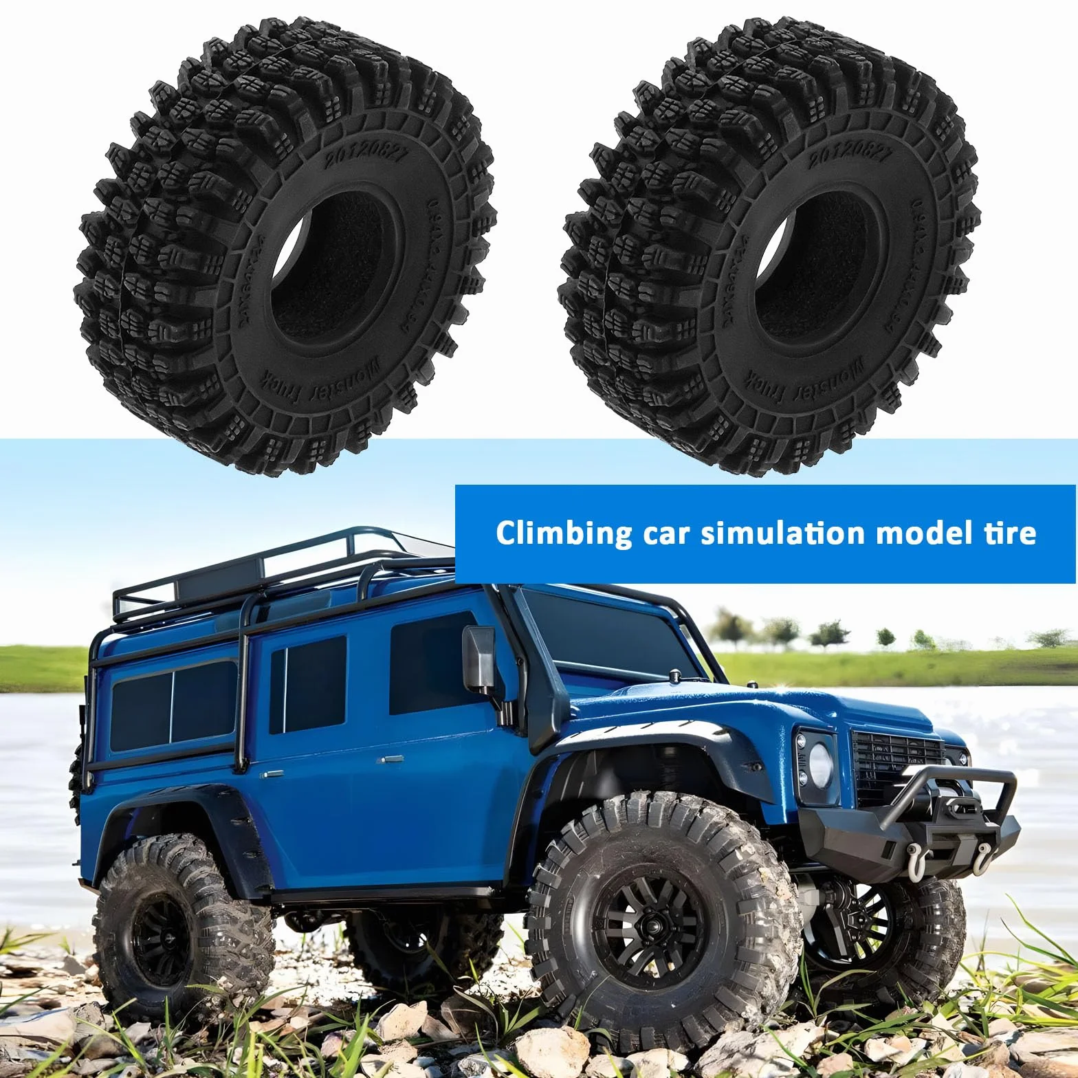 4 szt. 1.0 opony gąsienicowe 64 x 24 mm T1011 koła gąsienicowe RC gąsienicowe gumowe opony kompatybilne z Axial SCX24 AX24 Bronco Gladiator Deadbolt