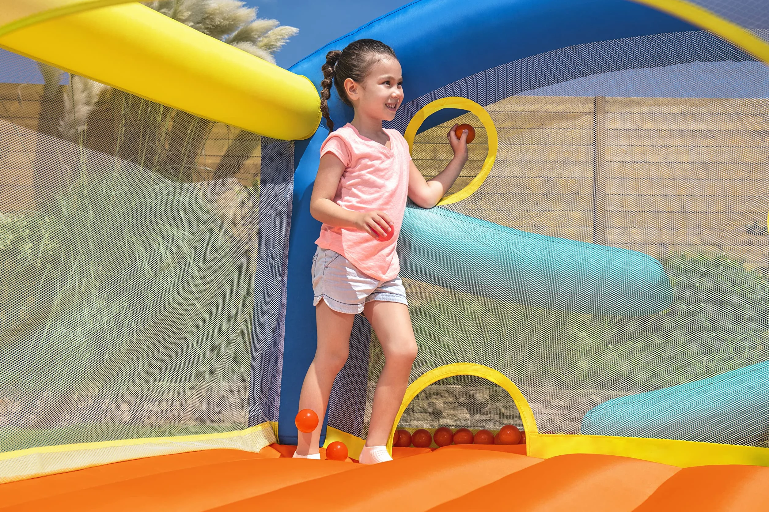 Bestway H2OGO zamek dmuchany z ciągłą dmuchawą Leap & Play 289 x 213 x 173 cm