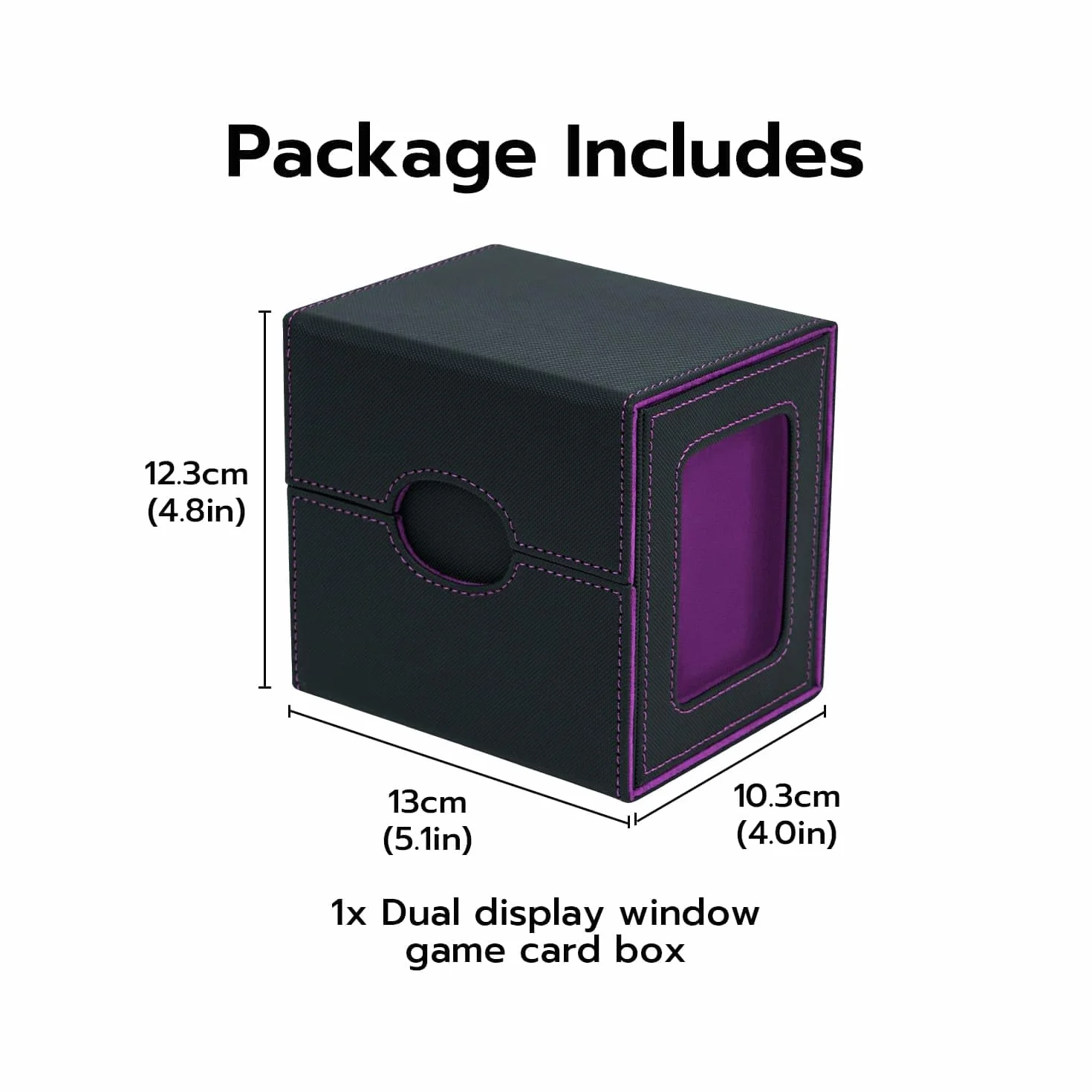 Commander Deck Box do MTG z 2 wyświetlaczami dowódcy, pojemność 180 nowe karty bez rękawów z 1 podajnikiem, pudełko na karty magnetyczne pudełko na karty z magiczną kolekcją TCG-czarny