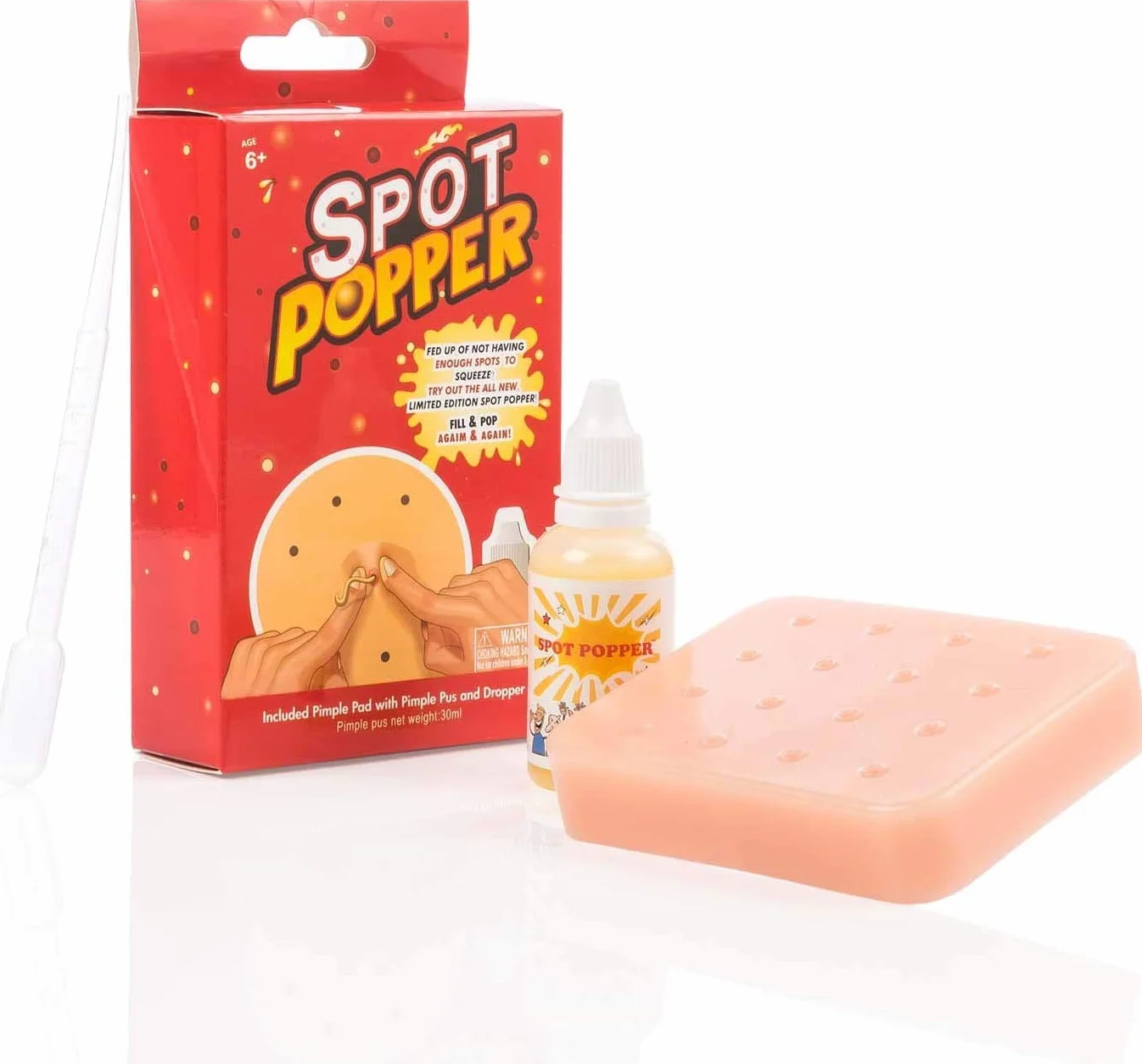 Pimple Popper – gra akcji do wyciskania pryszczów; piłka antystresowa do wyciskania wągrów, trądziku