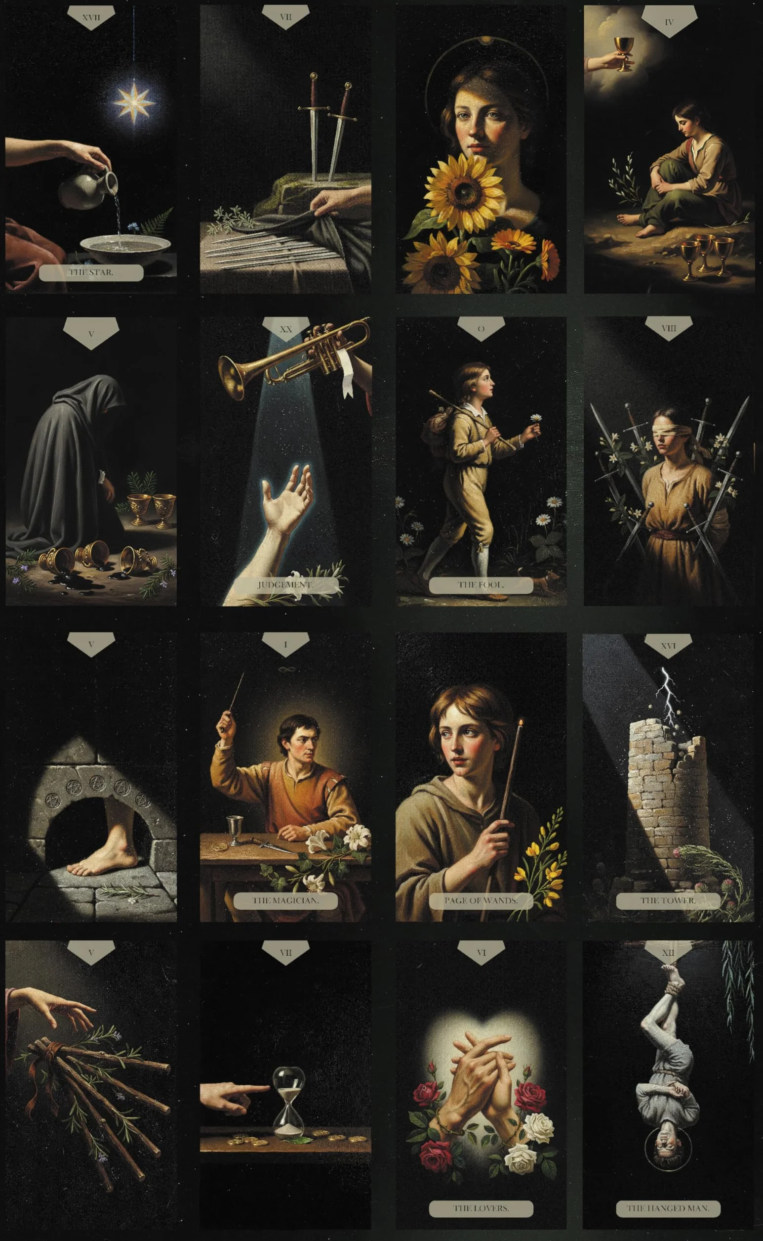 The Divine Artisan Tarot 78-Card Deck with Magnetic Box and Digital Guidebook