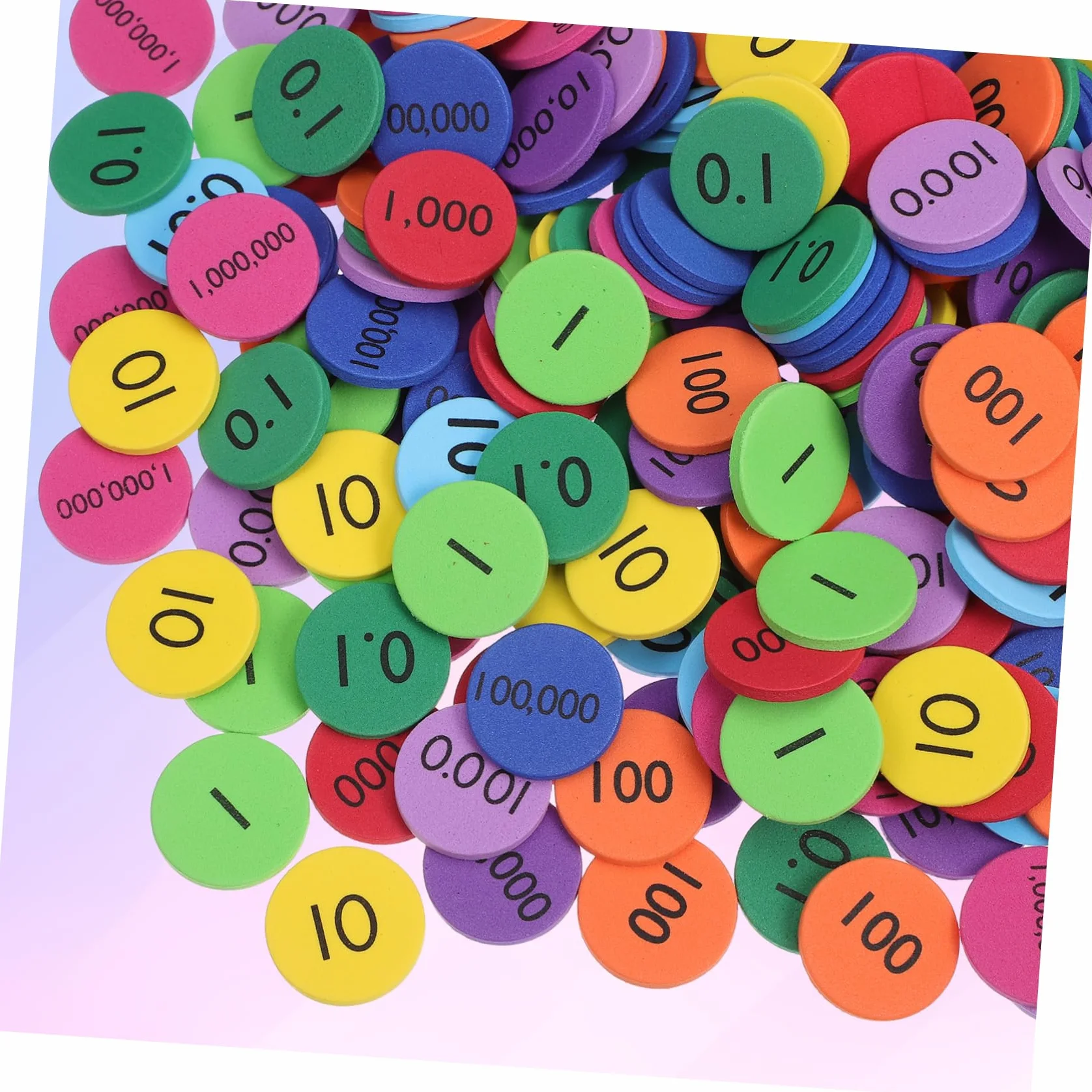 Kisangel 320 Szt. Szt Kolorowe Place Value Disks z Eva Edukacyjne Do Nauki Matematyki Rozwijające Umiejętności Wczesnej Arytmetyki i Logicznego Myślenia