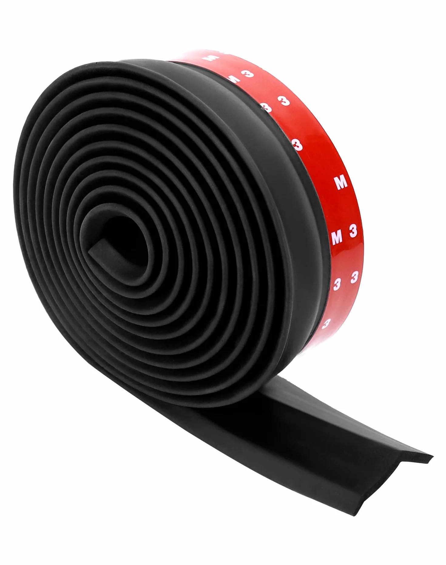QWORK® Uszczelka do bramy garażowej 3 m, uszczelka gumowa do bramy garażowej, do ochrony skrzydeł, brudu i czynników atmosferycznych, z gwoździami