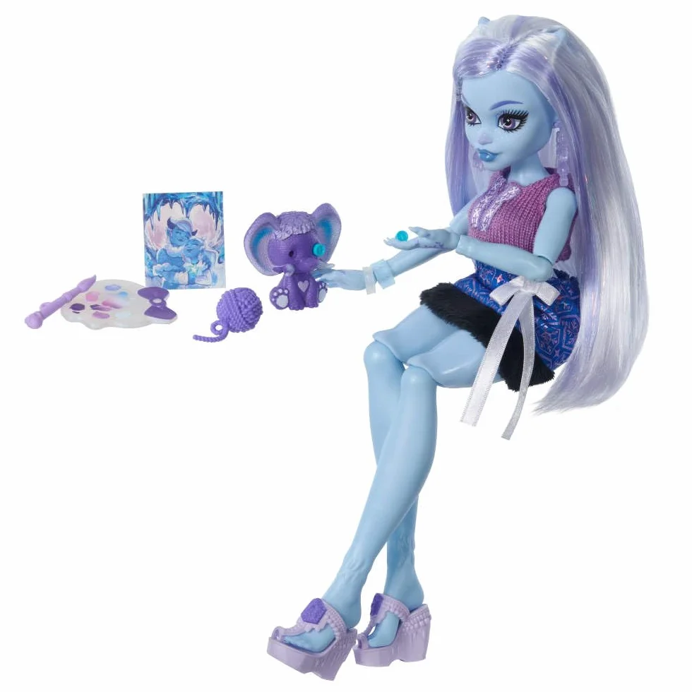 Monster High Straszyrelaks self-care Abbey Bominable Zestaw lalka i akcesoria-niespodzianki JHK44